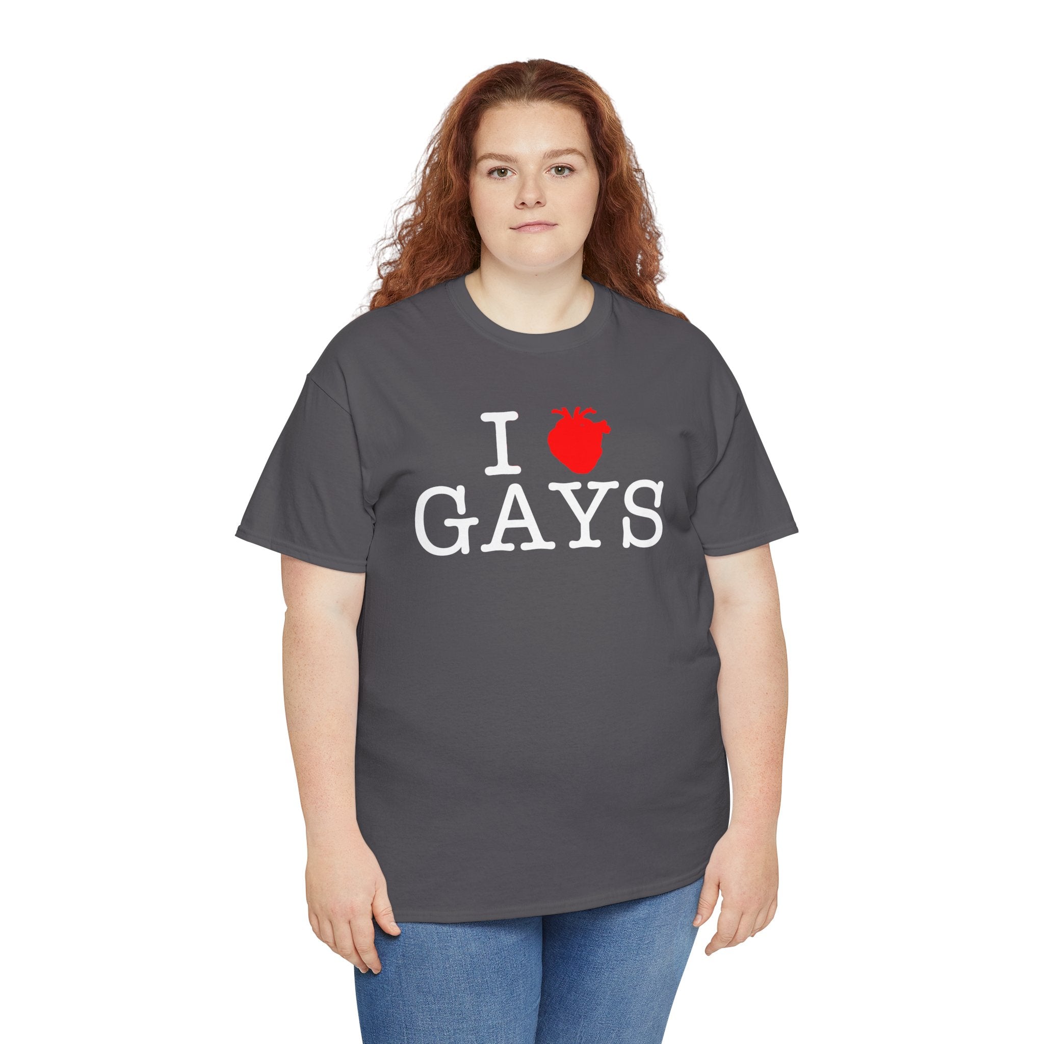 I Heart GAYS (White Text) — Anatomical Heart Graphic Design Con Amor Studios