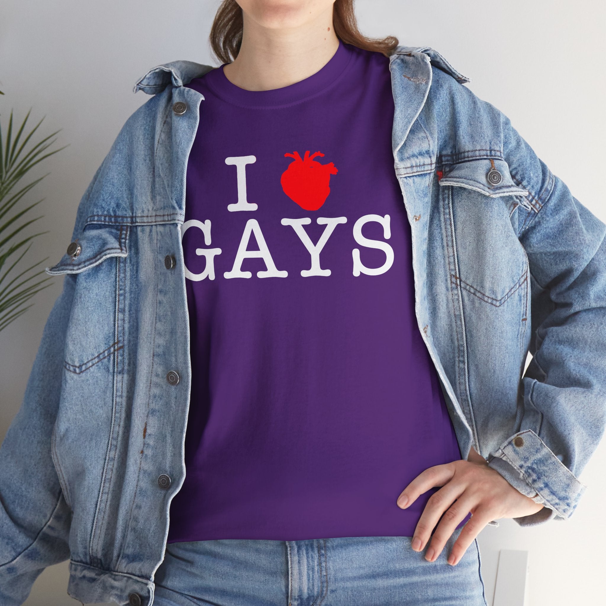 I Heart GAYS (White Text) — Anatomical Heart Graphic Design Con Amor Studios
