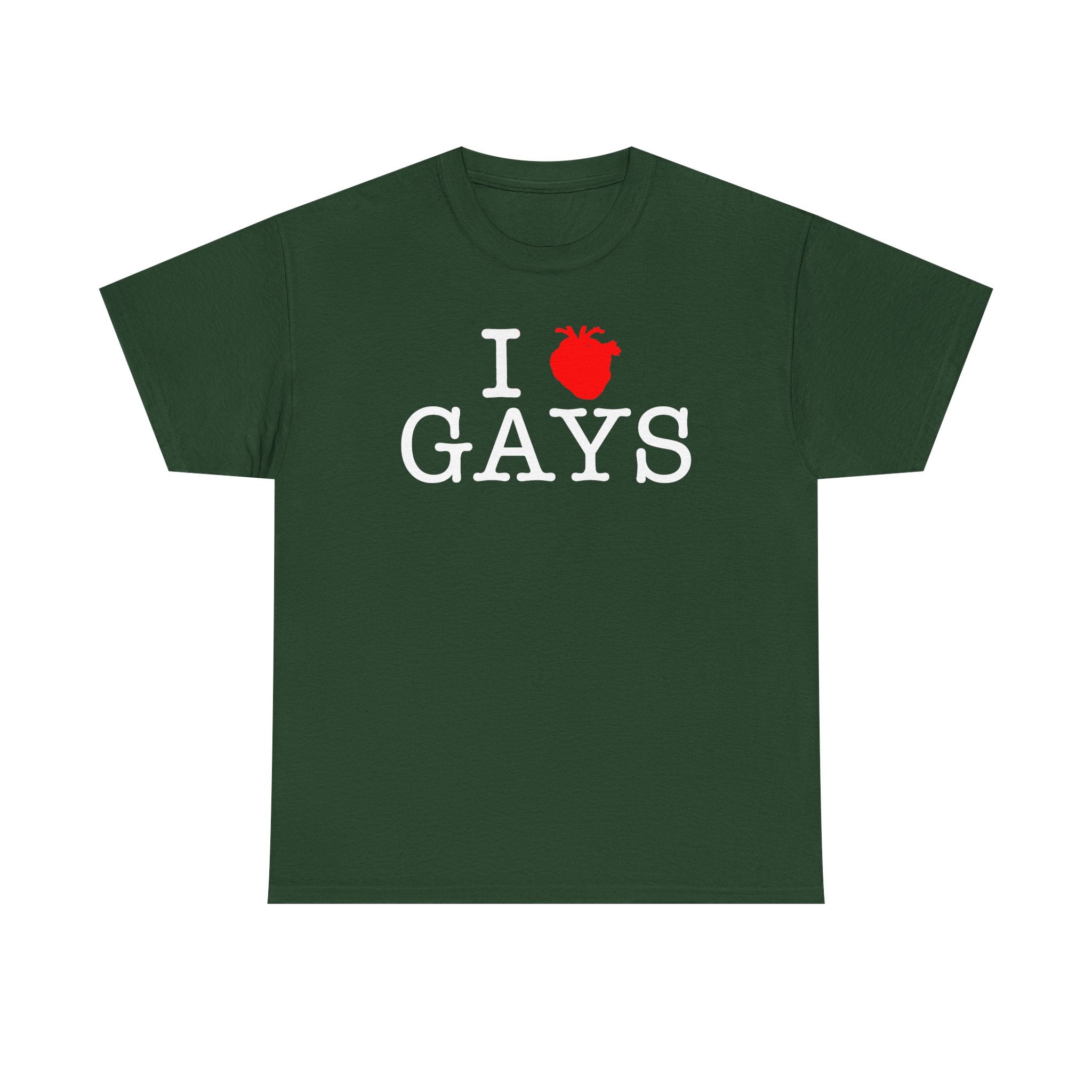 I Heart GAYS (White Text) — Anatomical Heart Graphic Design Con Amor Studios