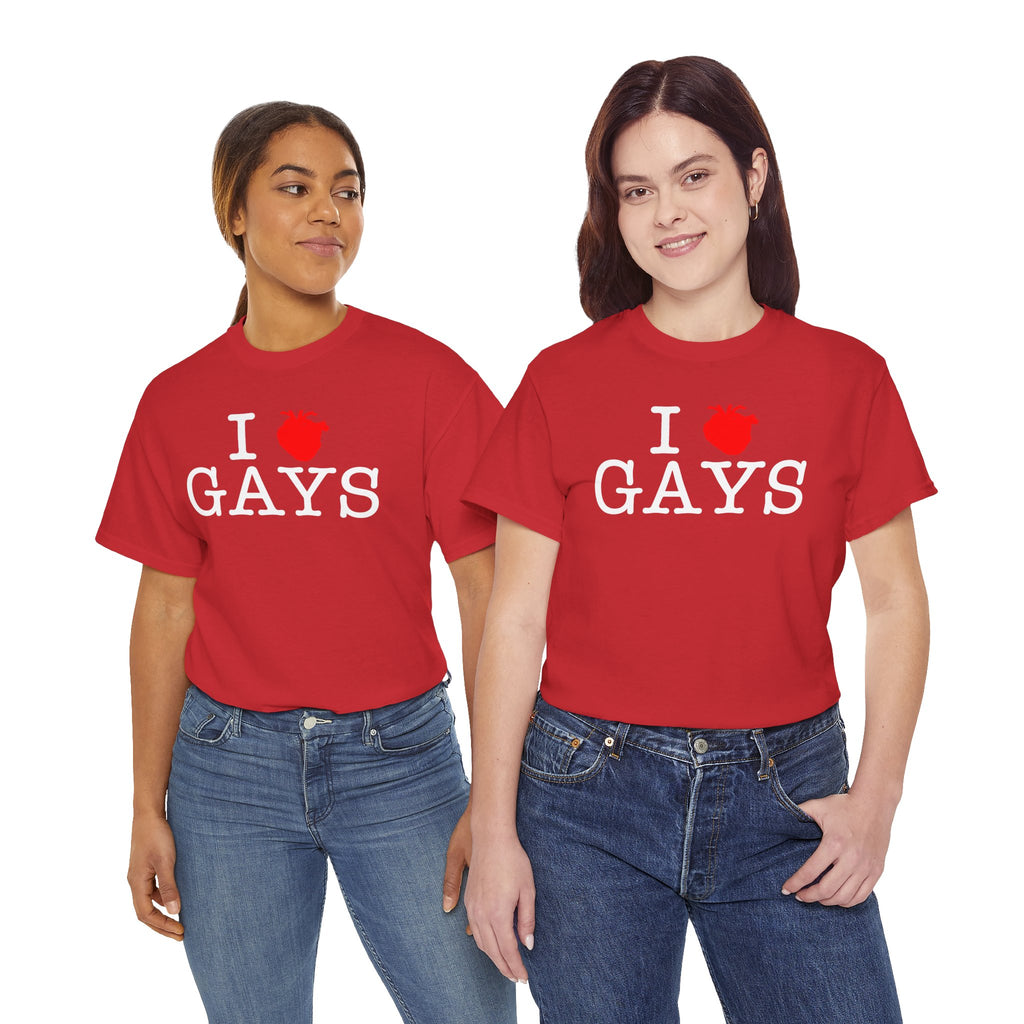 I Heart GAYS (White Text) — Anatomical Heart Graphic Design Con Amor Studios