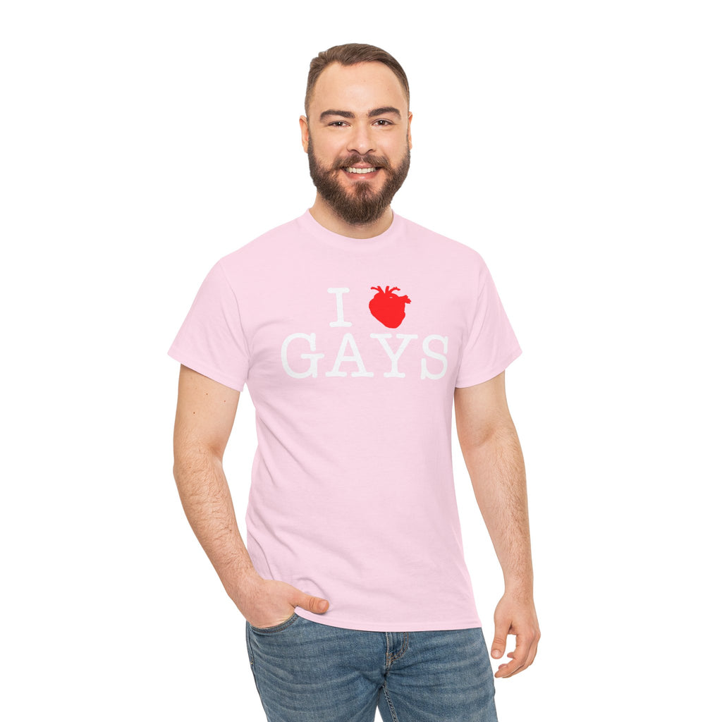 I Heart GAYS (White Text) — Anatomical Heart Graphic Design Con Amor Studios