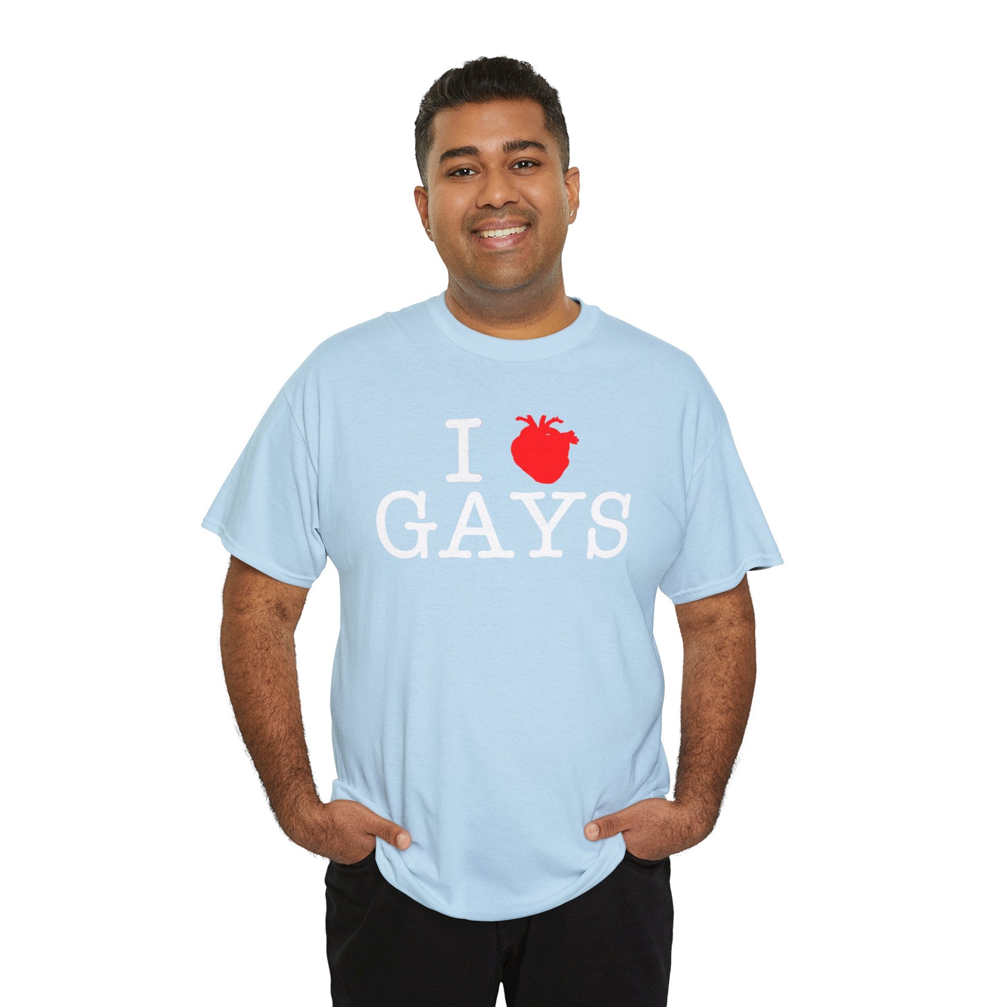 I Heart GAYS (White Text) — Anatomical Heart Graphic Design Con Amor Studios