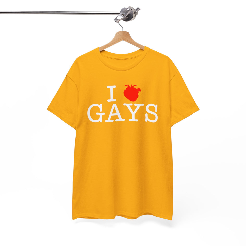 I Heart GAYS (White Text) — Anatomical Heart Graphic Design Con Amor Studios
