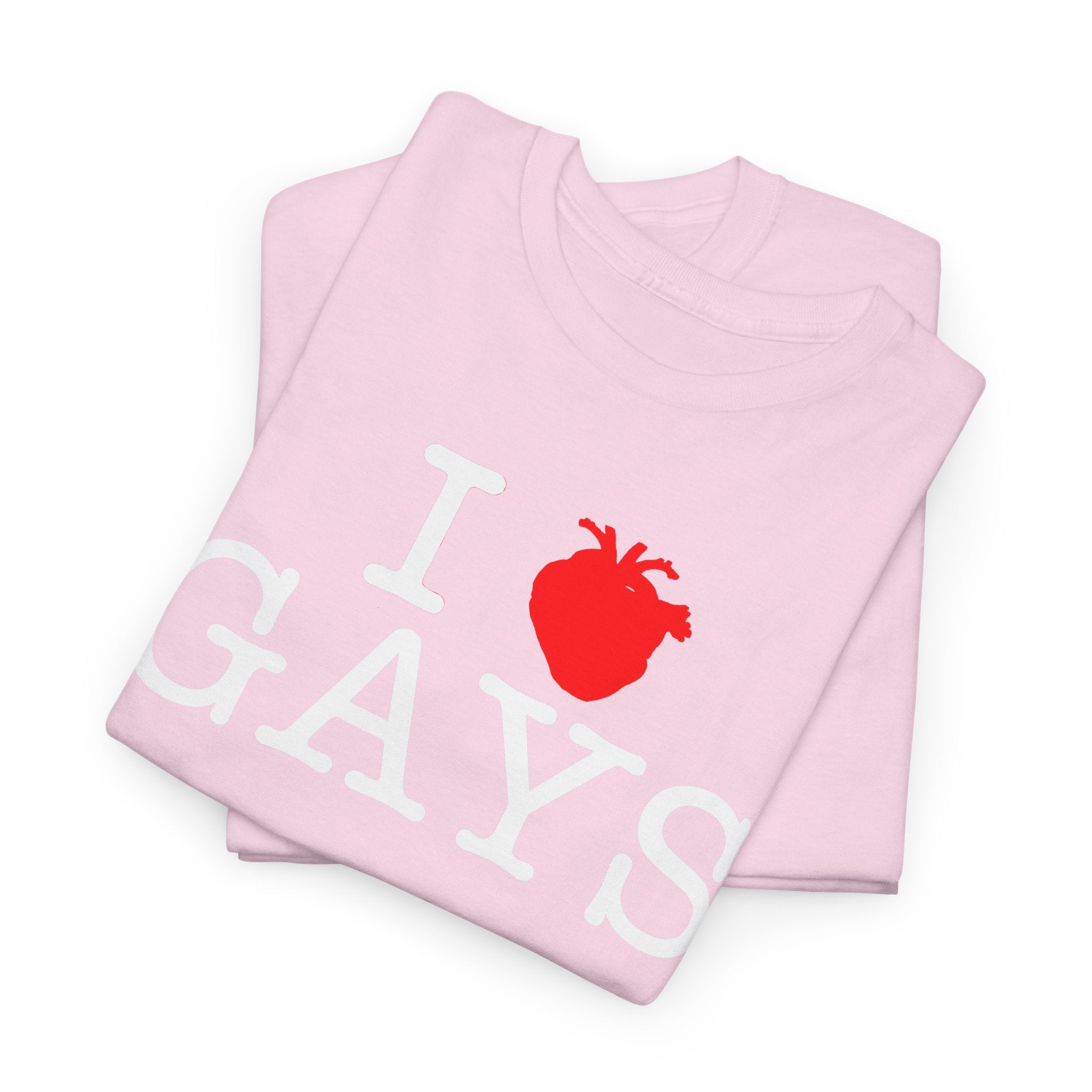 I Heart GAYS (White Text) — Anatomical Heart Graphic Design Con Amor Studios