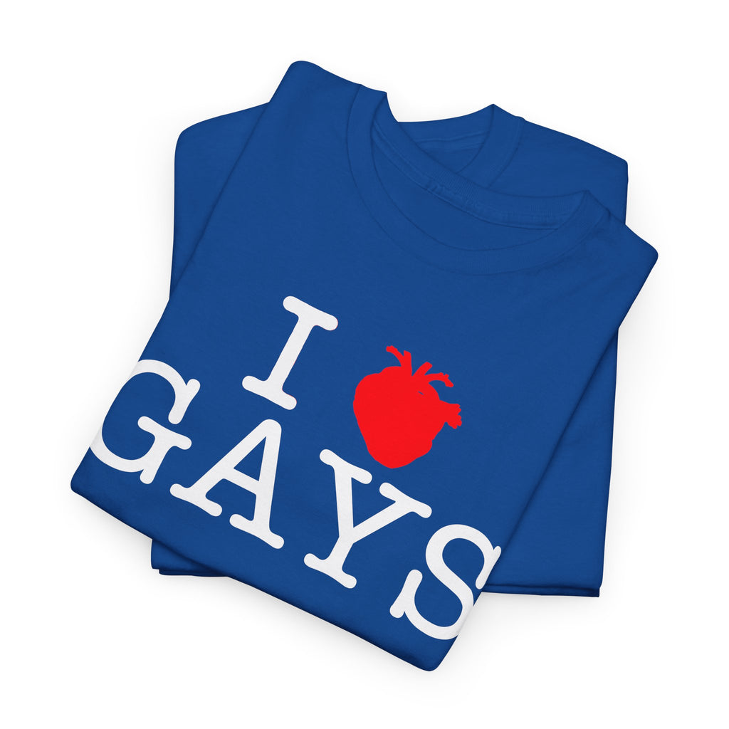 I Heart GAYS (White Text) — Anatomical Heart Graphic Design Con Amor Studios