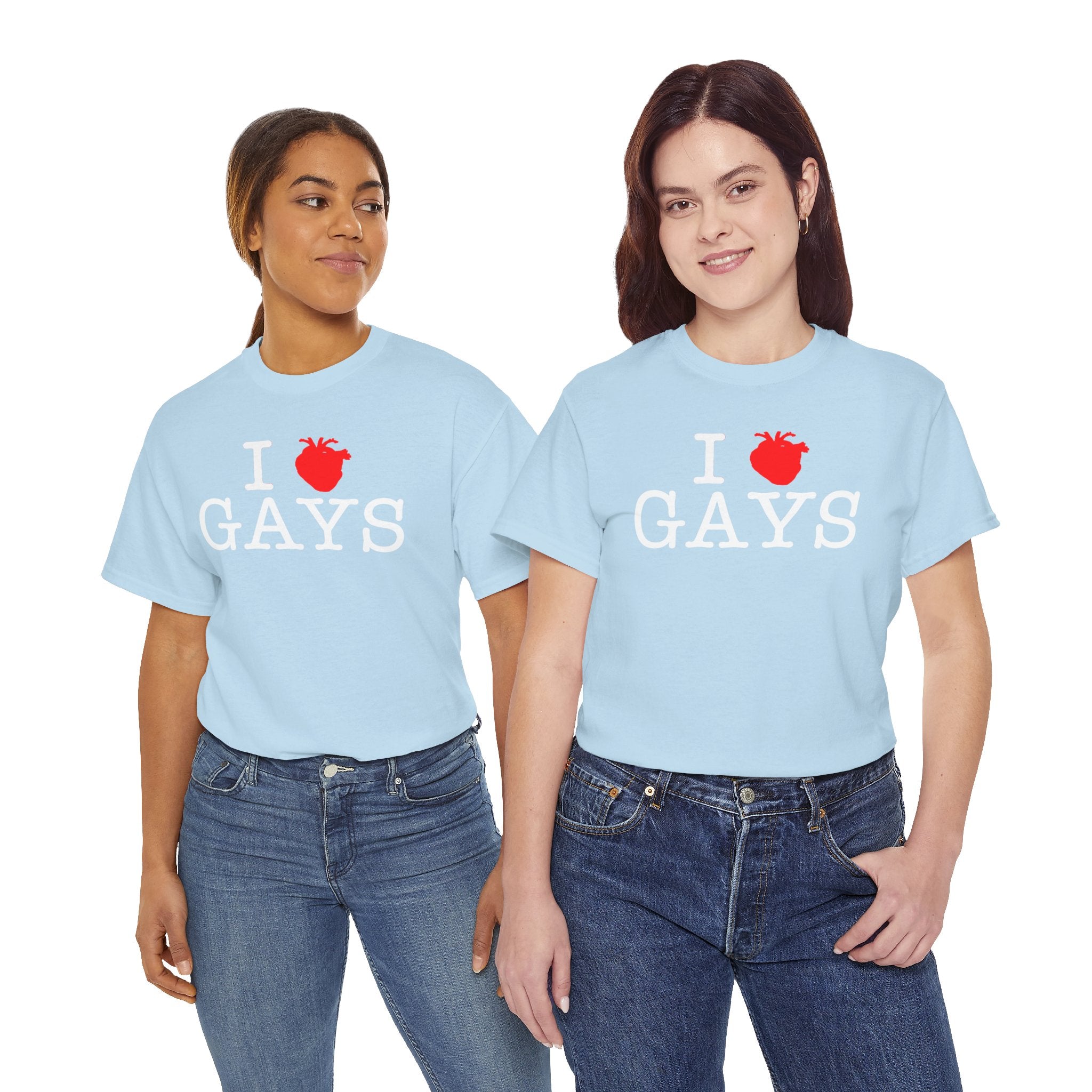 I Heart GAYS (White Text) — Anatomical Heart Graphic Design Con Amor Studios
