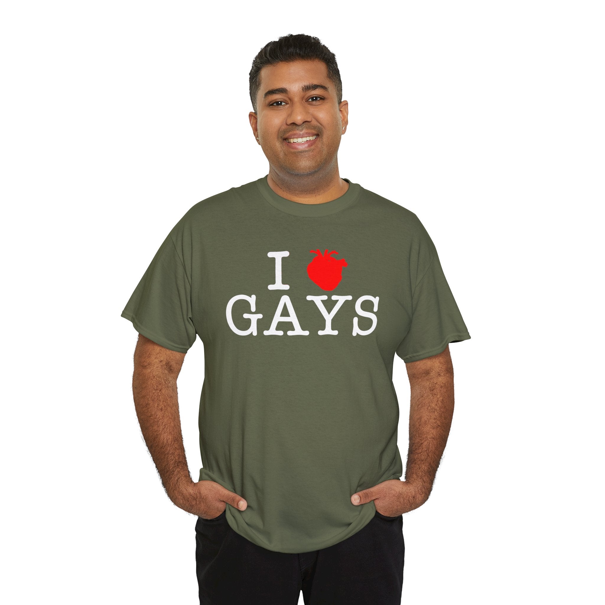 I Heart GAYS (White Text) — Anatomical Heart Graphic Design Con Amor Studios