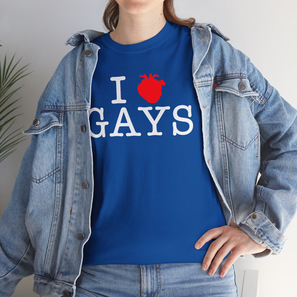 I Heart GAYS (White Text) — Anatomical Heart Graphic Design Con Amor Studios