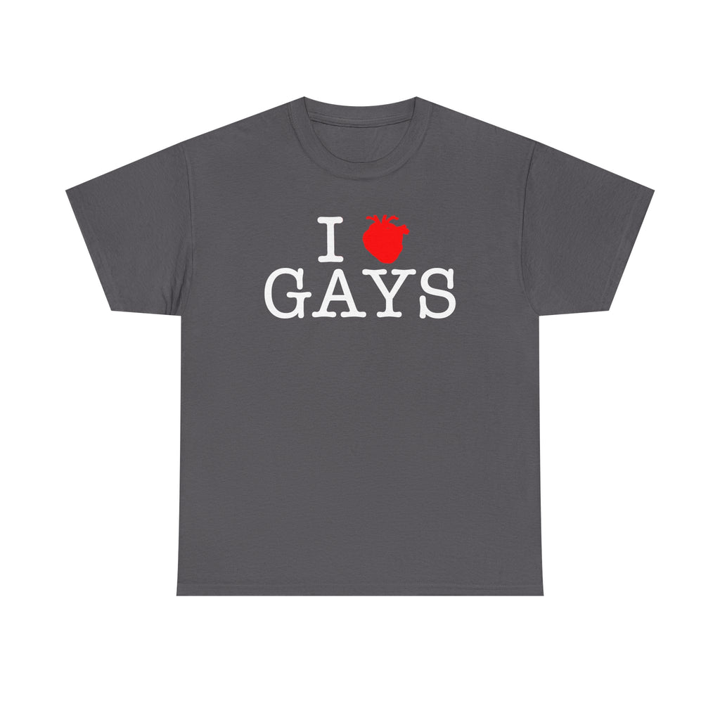 I Heart GAYS (White Text) — Anatomical Heart Graphic Design Con Amor Studios