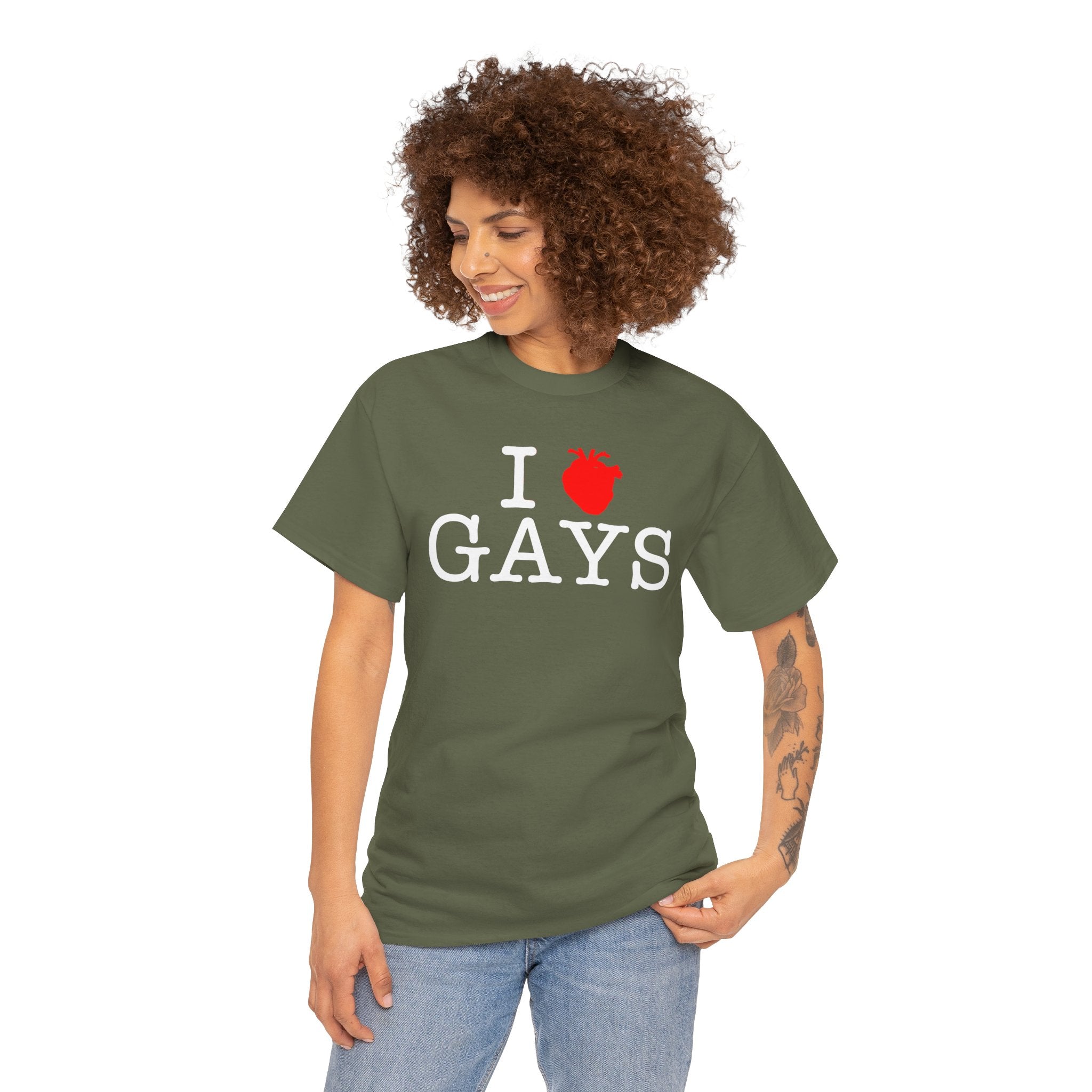 I Heart GAYS (White Text) — Anatomical Heart Graphic Design Con Amor Studios