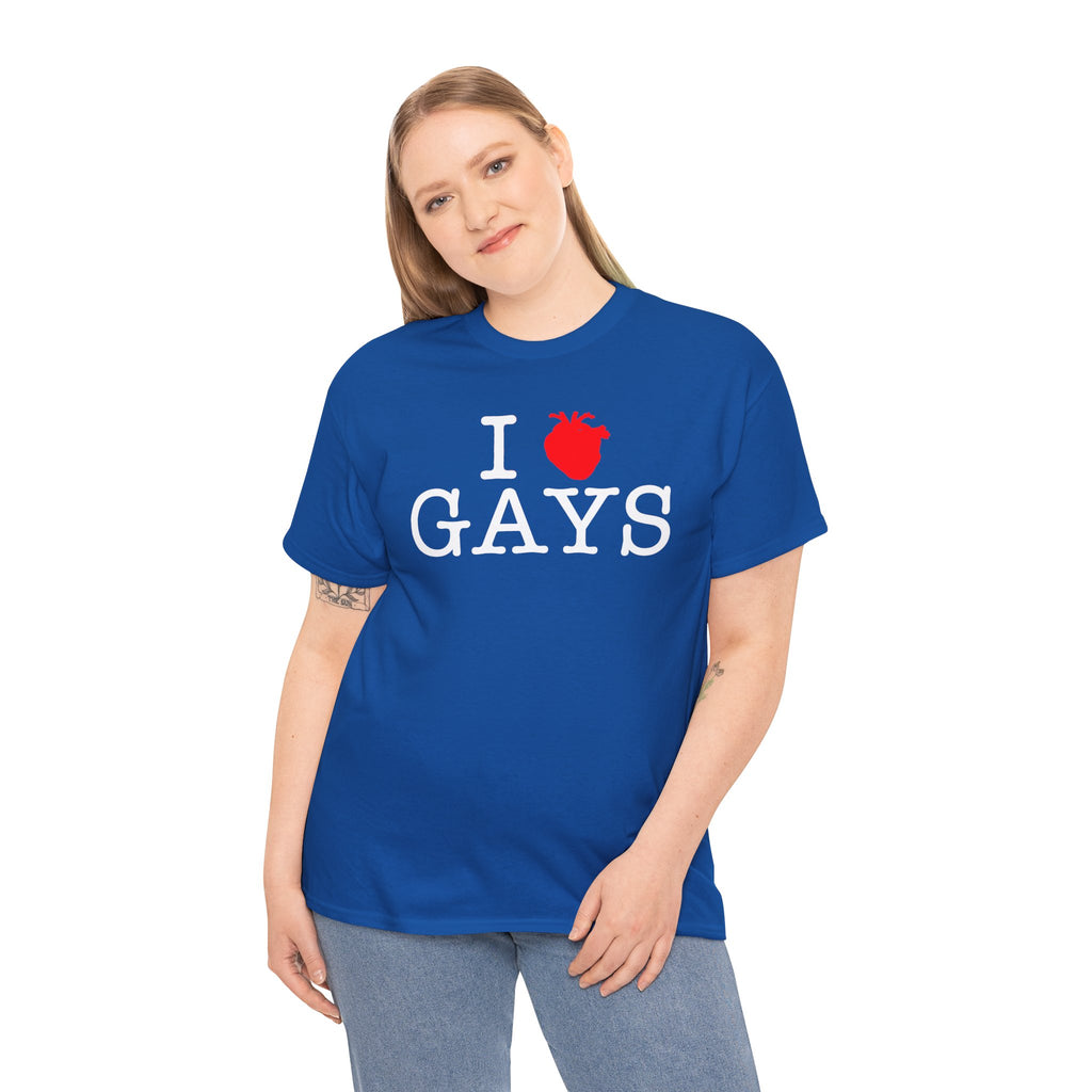 I Heart GAYS (White Text) — Anatomical Heart Graphic Design Con Amor Studios