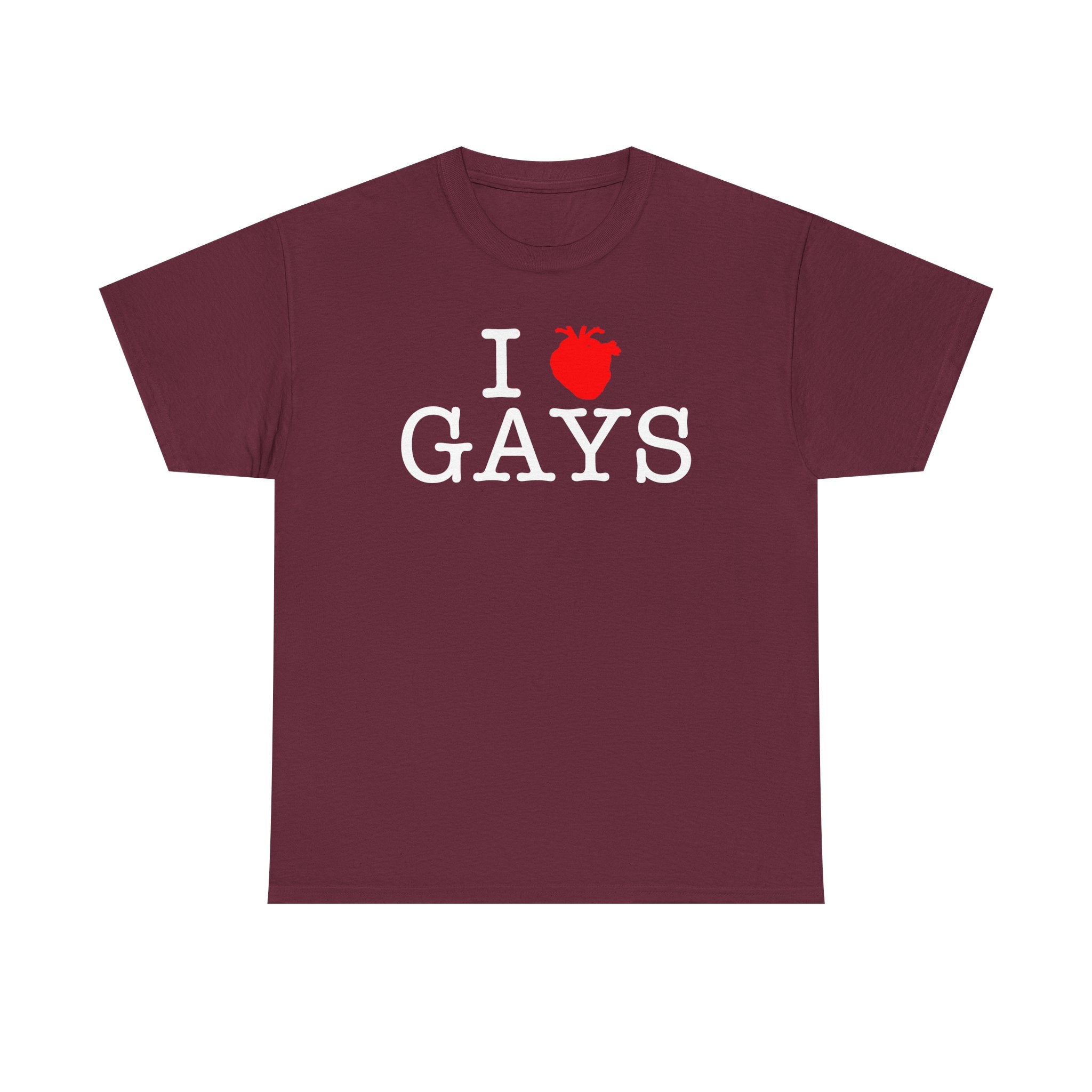 I Heart GAYS (White Text) — Anatomical Heart Graphic Design Con Amor Studios