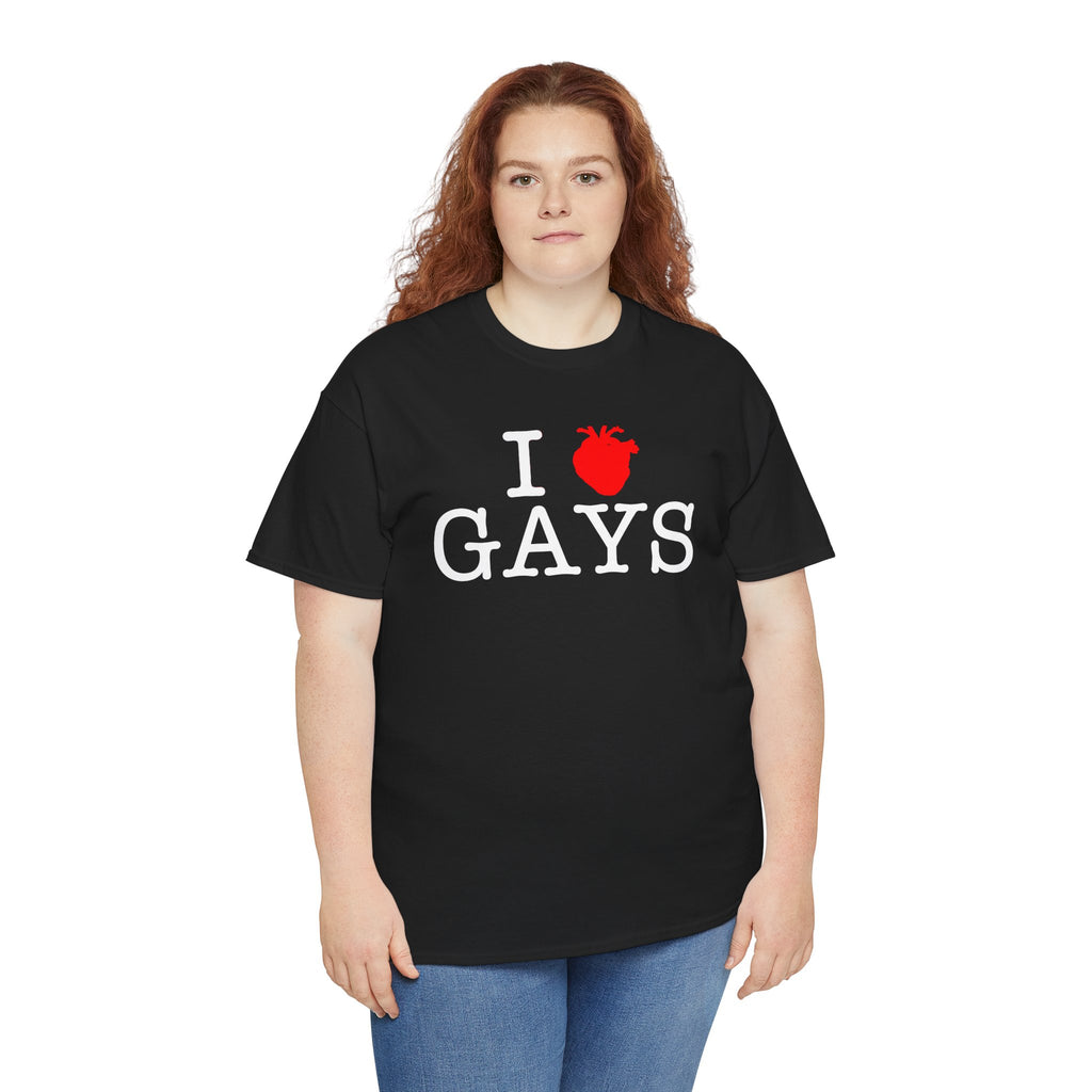 I Heart GAYS (White Text) — Anatomical Heart Graphic Design Con Amor Studios