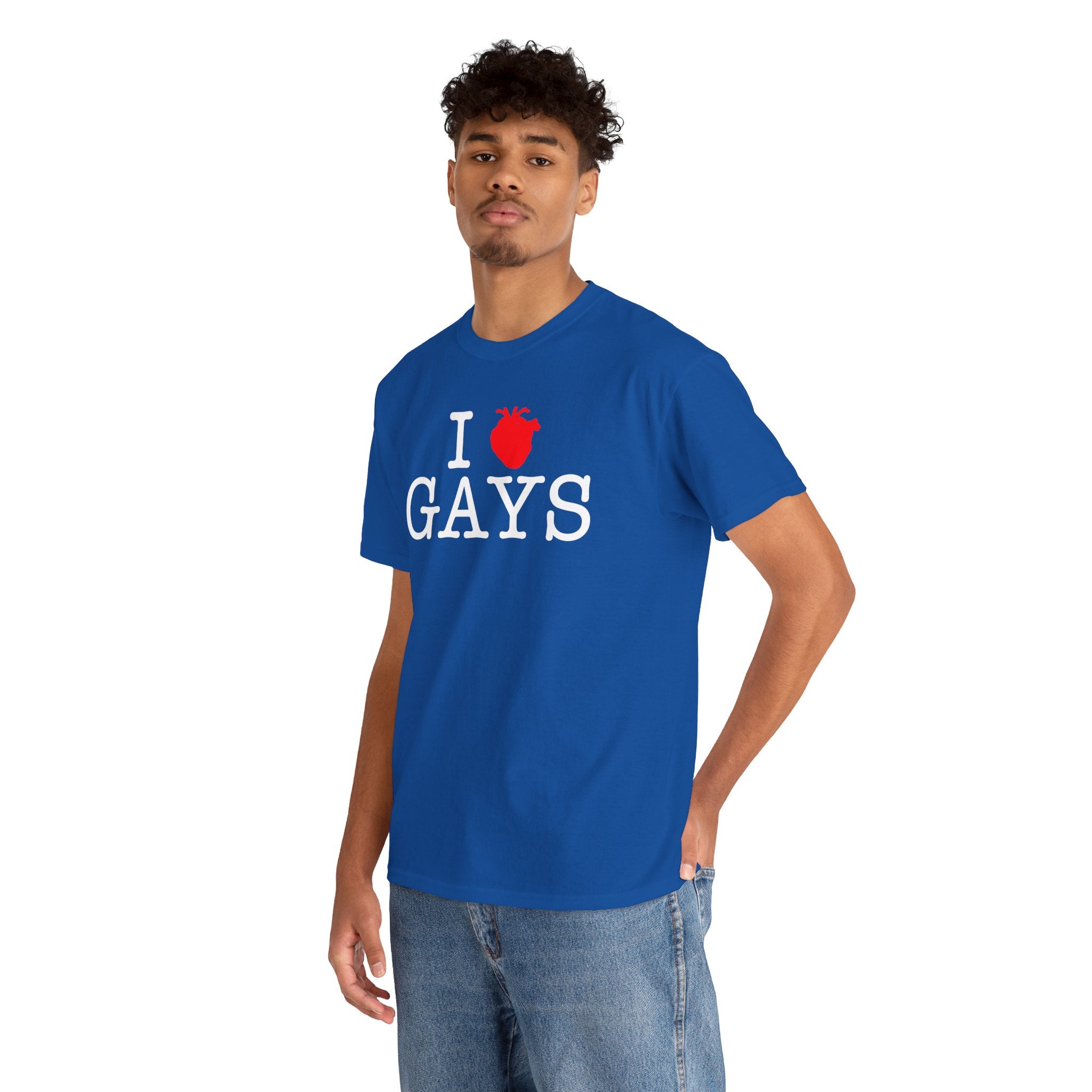 I Heart GAYS (White Text) — Anatomical Heart Graphic Design Con Amor Studios