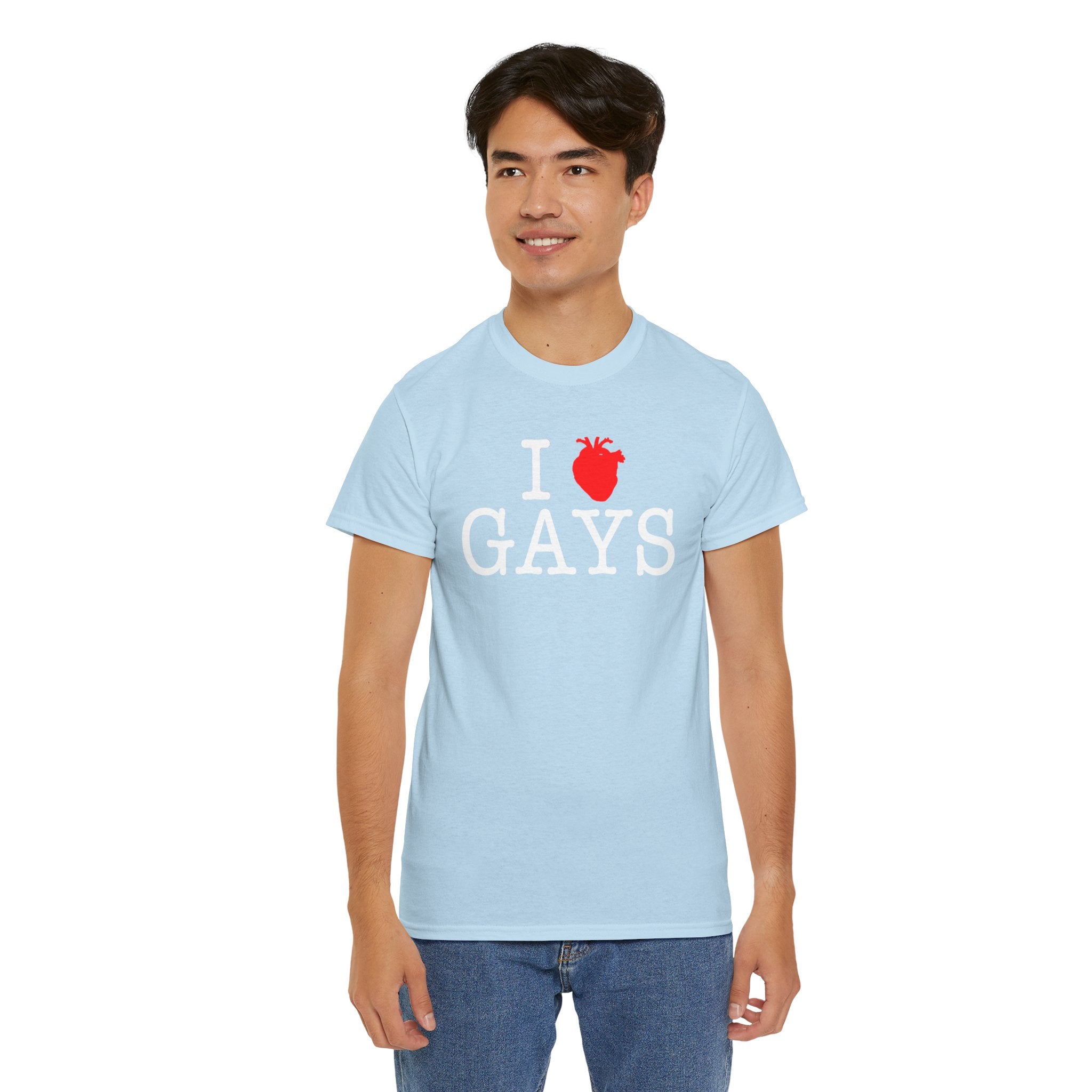 I Heart GAYS (White Text) — Anatomical Heart Graphic Design Con Amor Studios