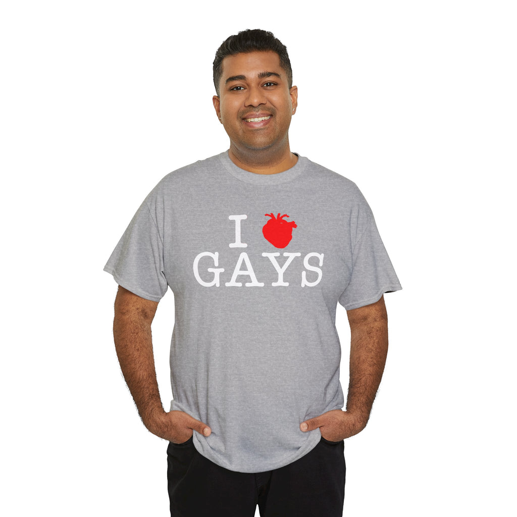 I Heart GAYS (White Text) — Anatomical Heart Graphic Design Con Amor Studios