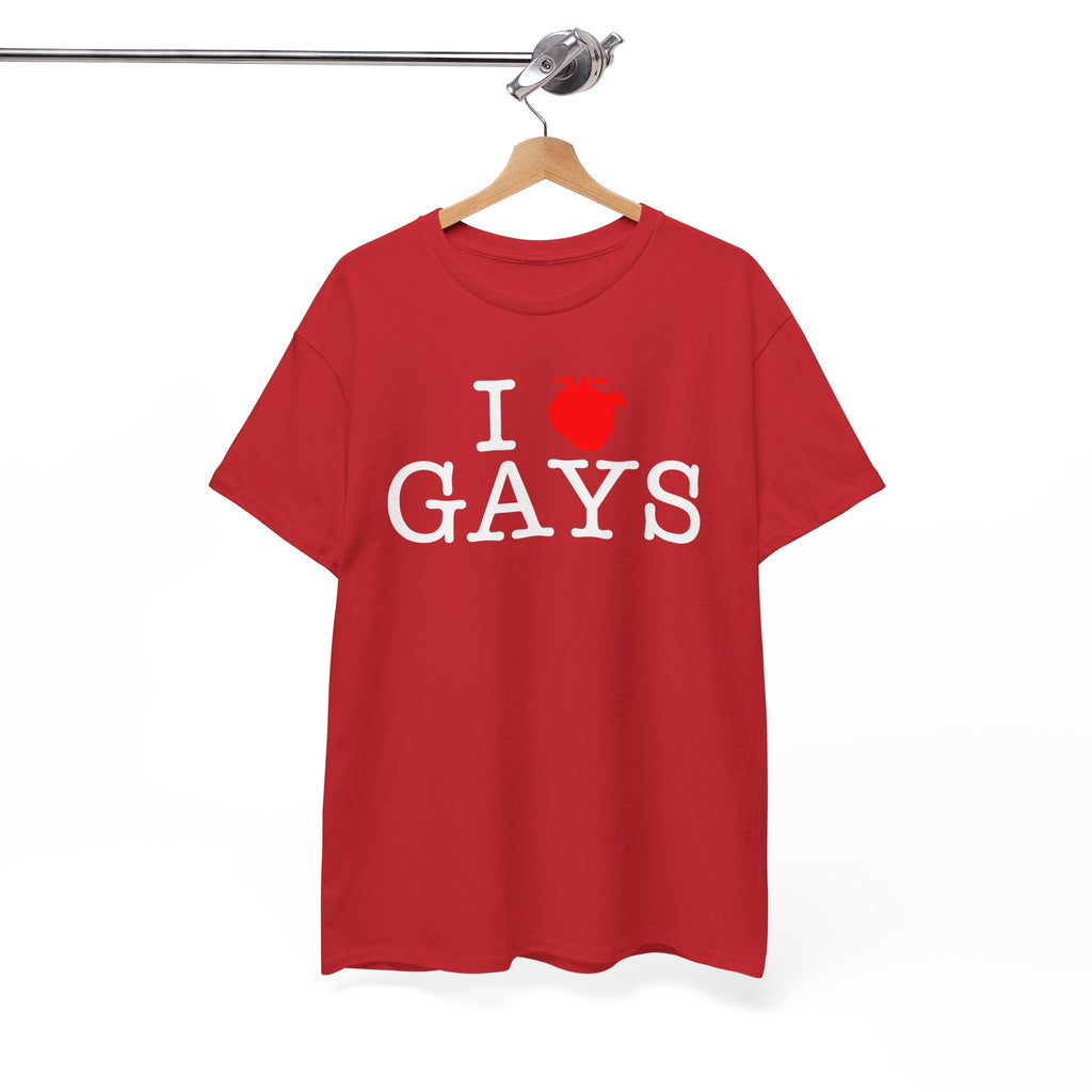 I Heart GAYS (White Text) — Anatomical Heart Graphic Design Con Amor Studios