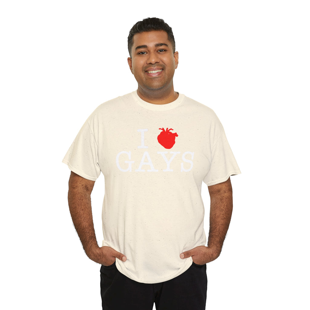 I Heart GAYS (White Text) — Anatomical Heart Graphic Design Con Amor Studios