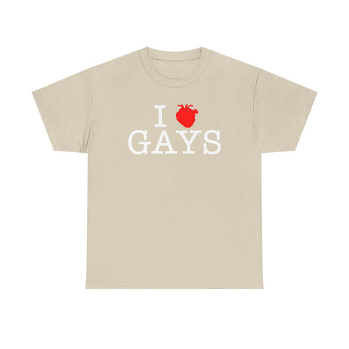 I Heart GAYS (White Text) — Anatomical Heart Graphic Design Con Amor Studios