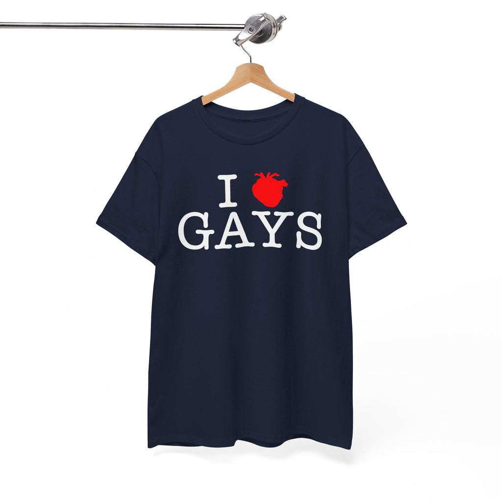 I Heart GAYS (White Text) — Anatomical Heart Graphic Design Con Amor Studios