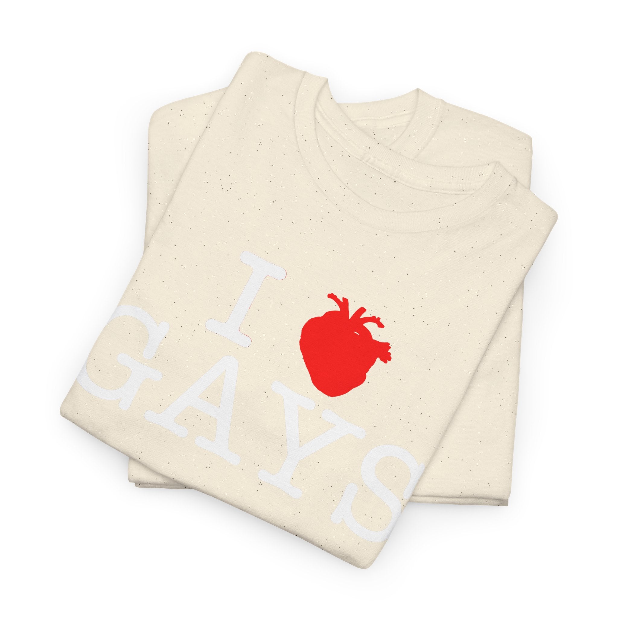 I Heart GAYS (White Text) — Anatomical Heart Graphic Design Con Amor Studios