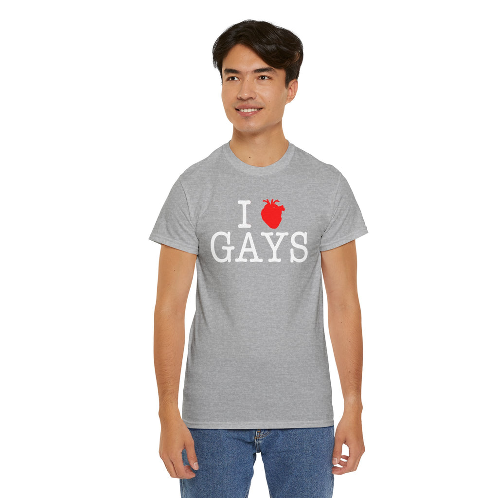I Heart GAYS (White Text) — Anatomical Heart Graphic Design Con Amor Studios