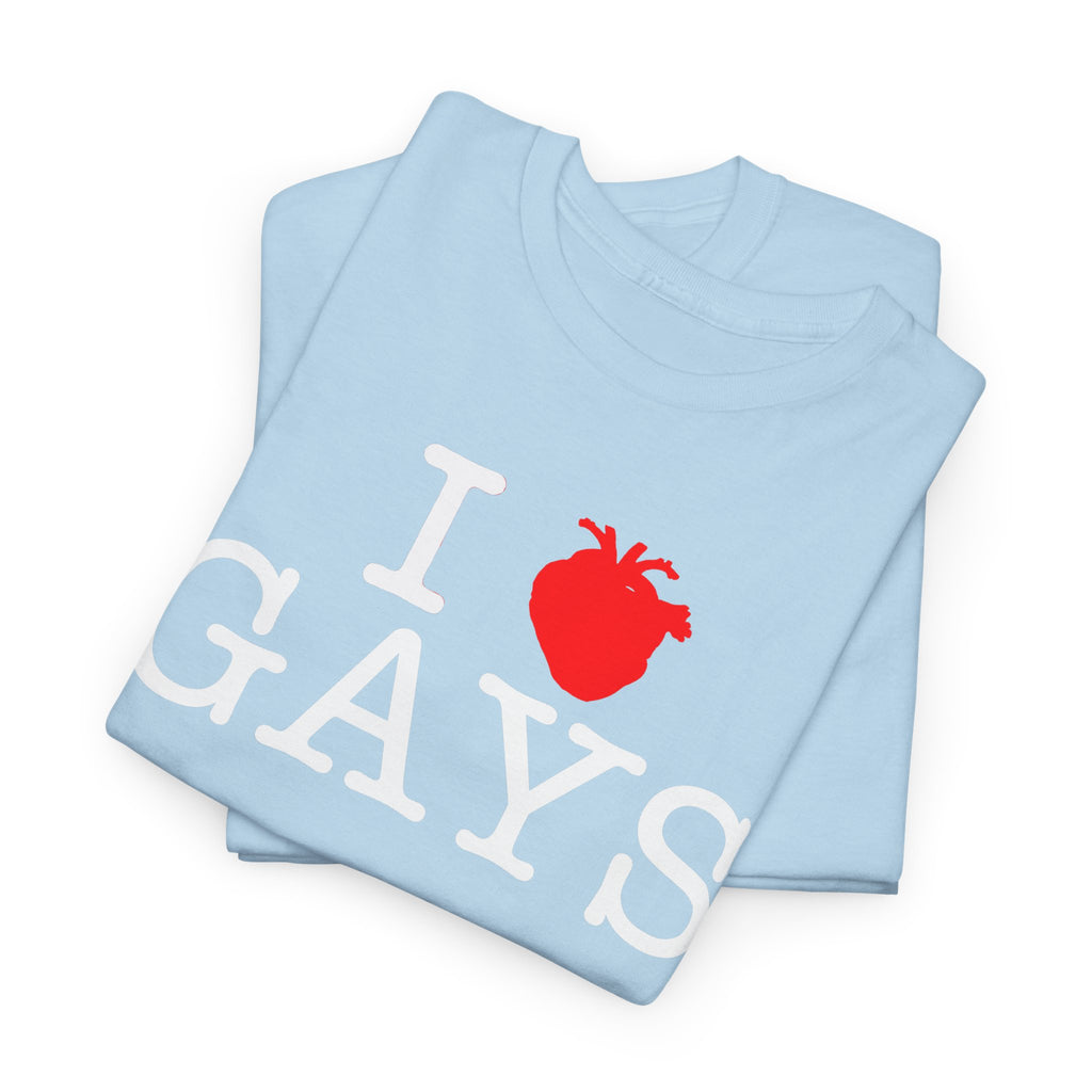 I Heart GAYS (White Text) — Anatomical Heart Graphic Design Con Amor Studios