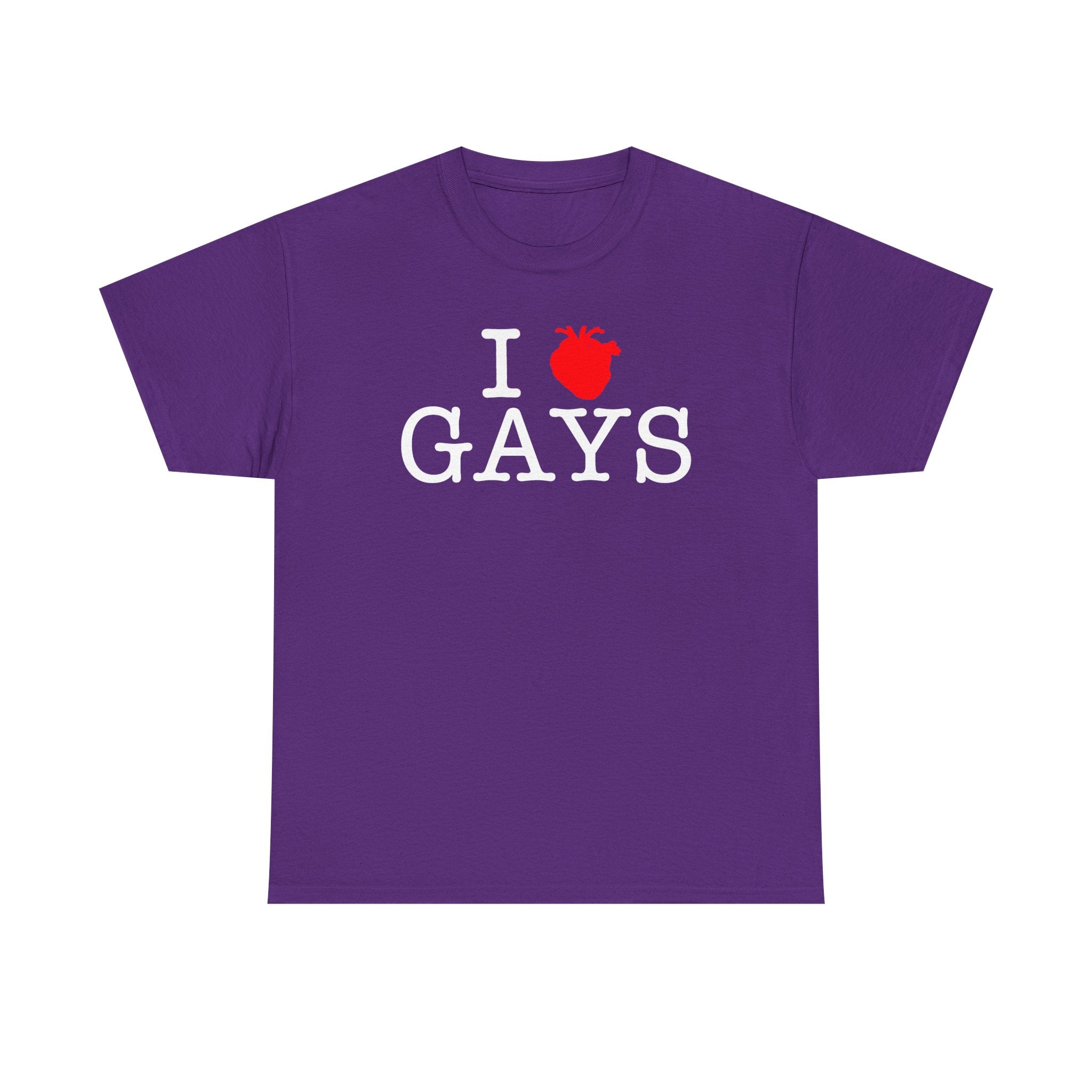 I Heart GAYS (White Text) — Anatomical Heart Graphic Design Con Amor Studios