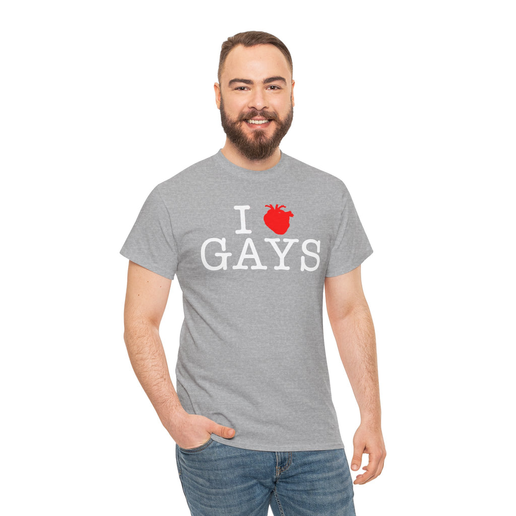 I Heart GAYS (White Text) — Anatomical Heart Graphic Design Con Amor Studios