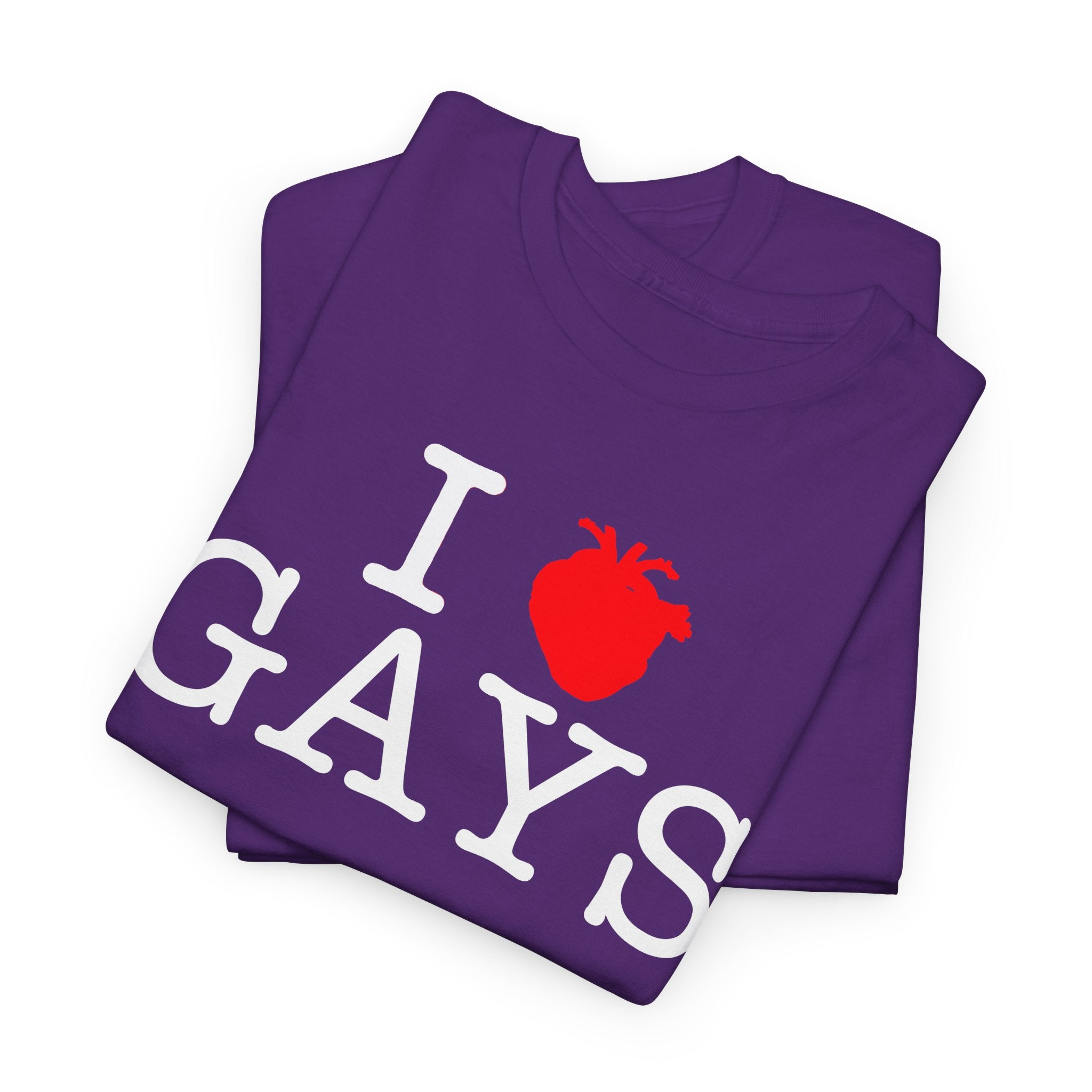 I Heart GAYS (White Text) — Anatomical Heart Graphic Design Con Amor Studios