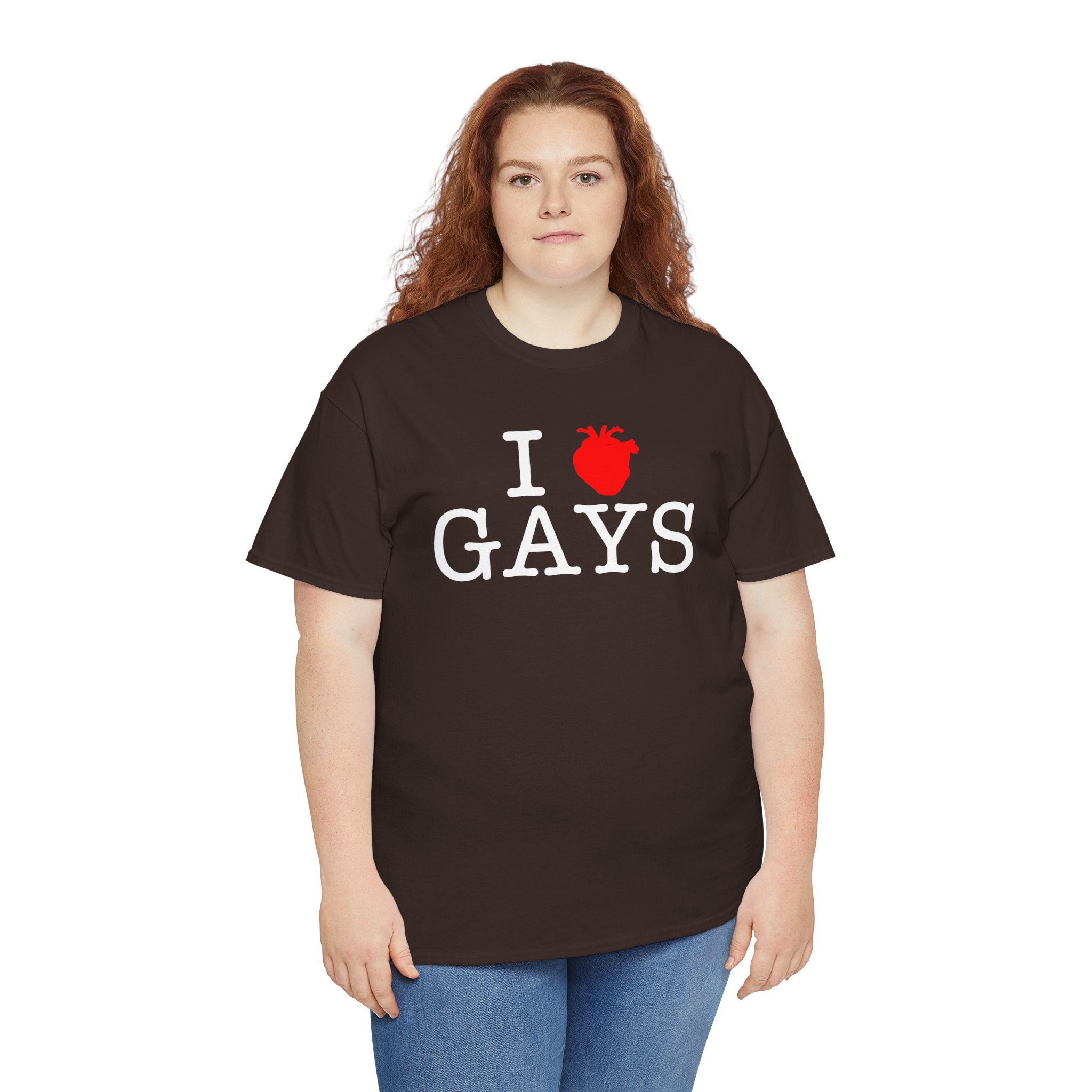 I Heart GAYS (White Text) — Anatomical Heart Graphic Design Con Amor Studios