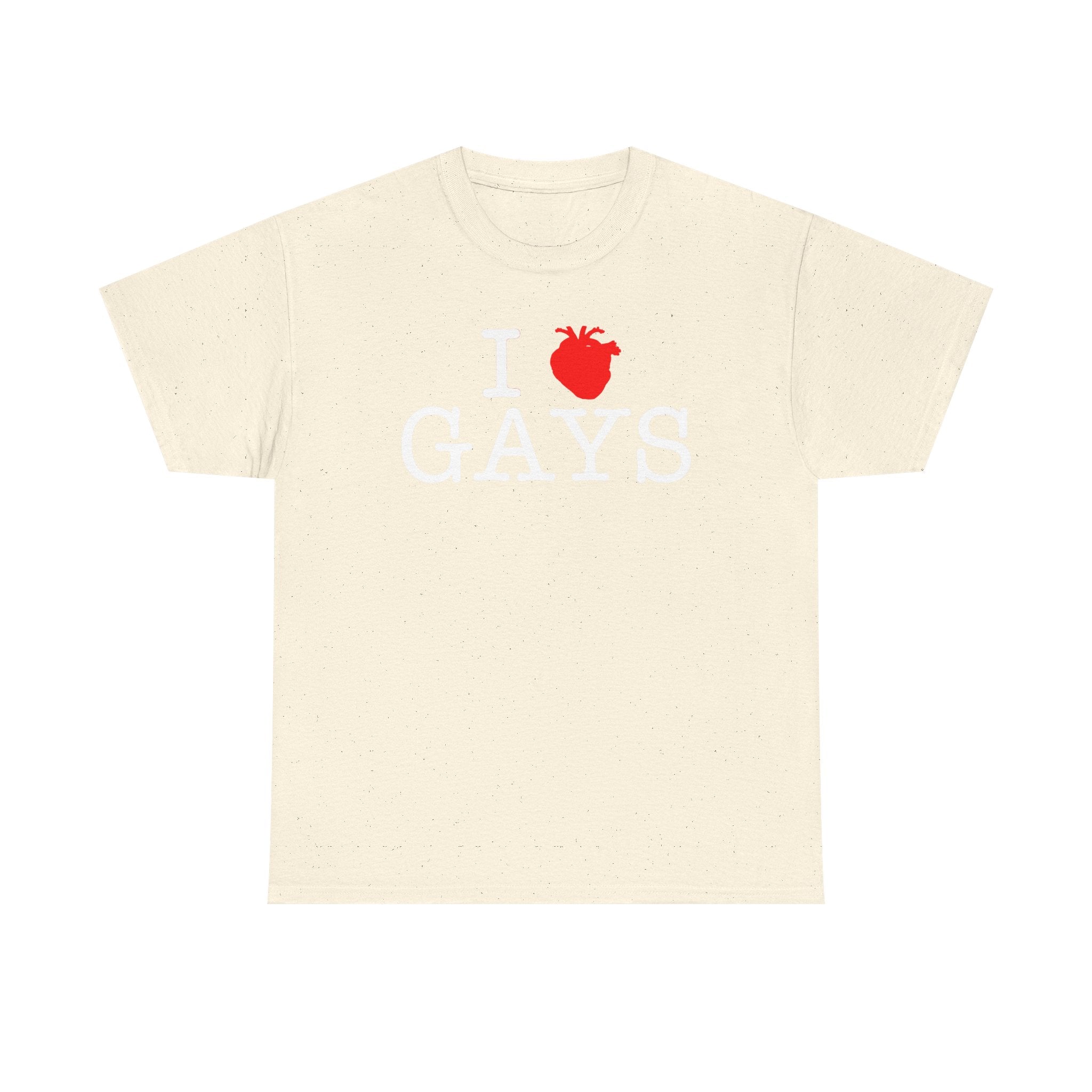 I Heart GAYS (White Text) — Anatomical Heart Graphic Design Con Amor Studios