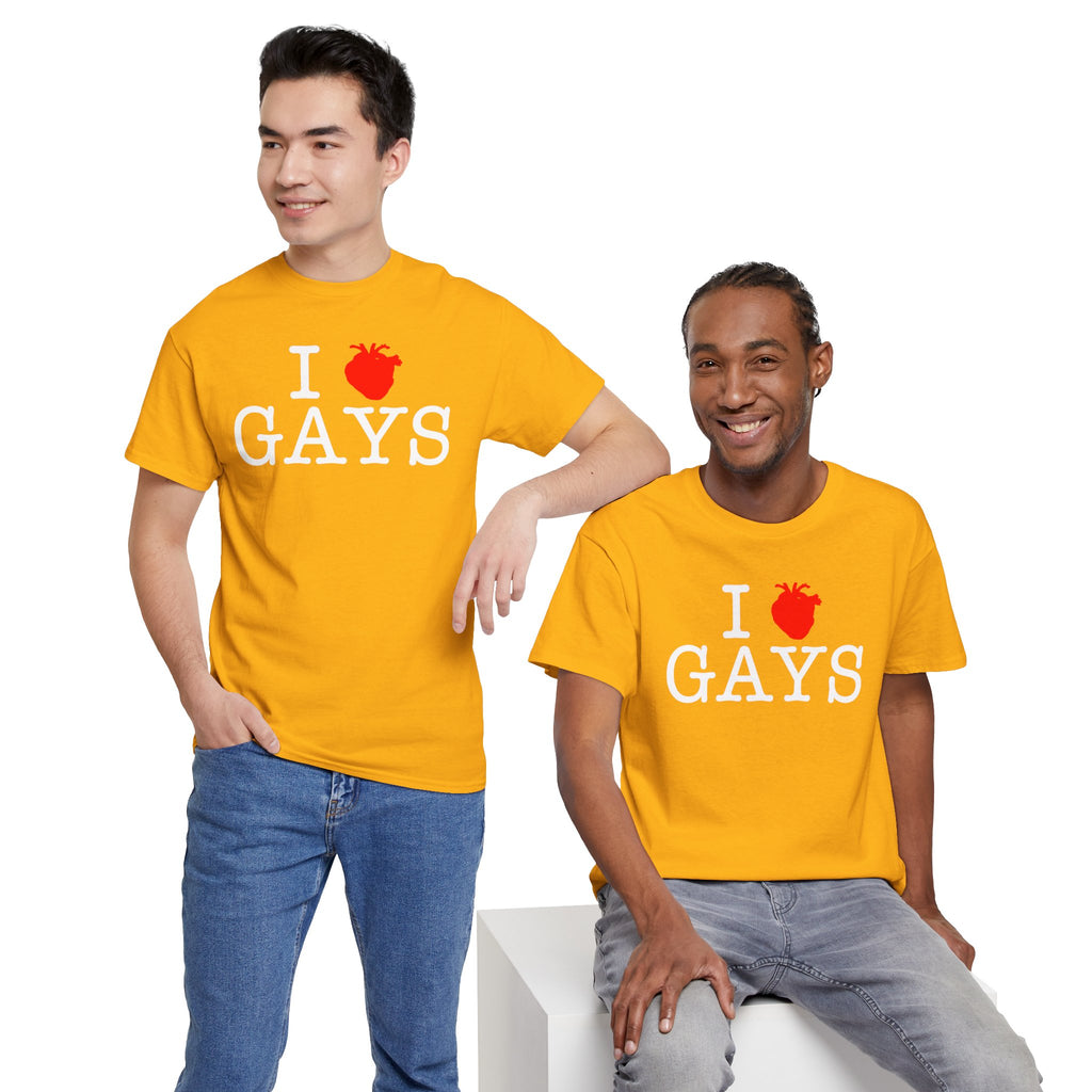 I Heart GAYS (White Text) — Anatomical Heart Graphic Design Con Amor Studios