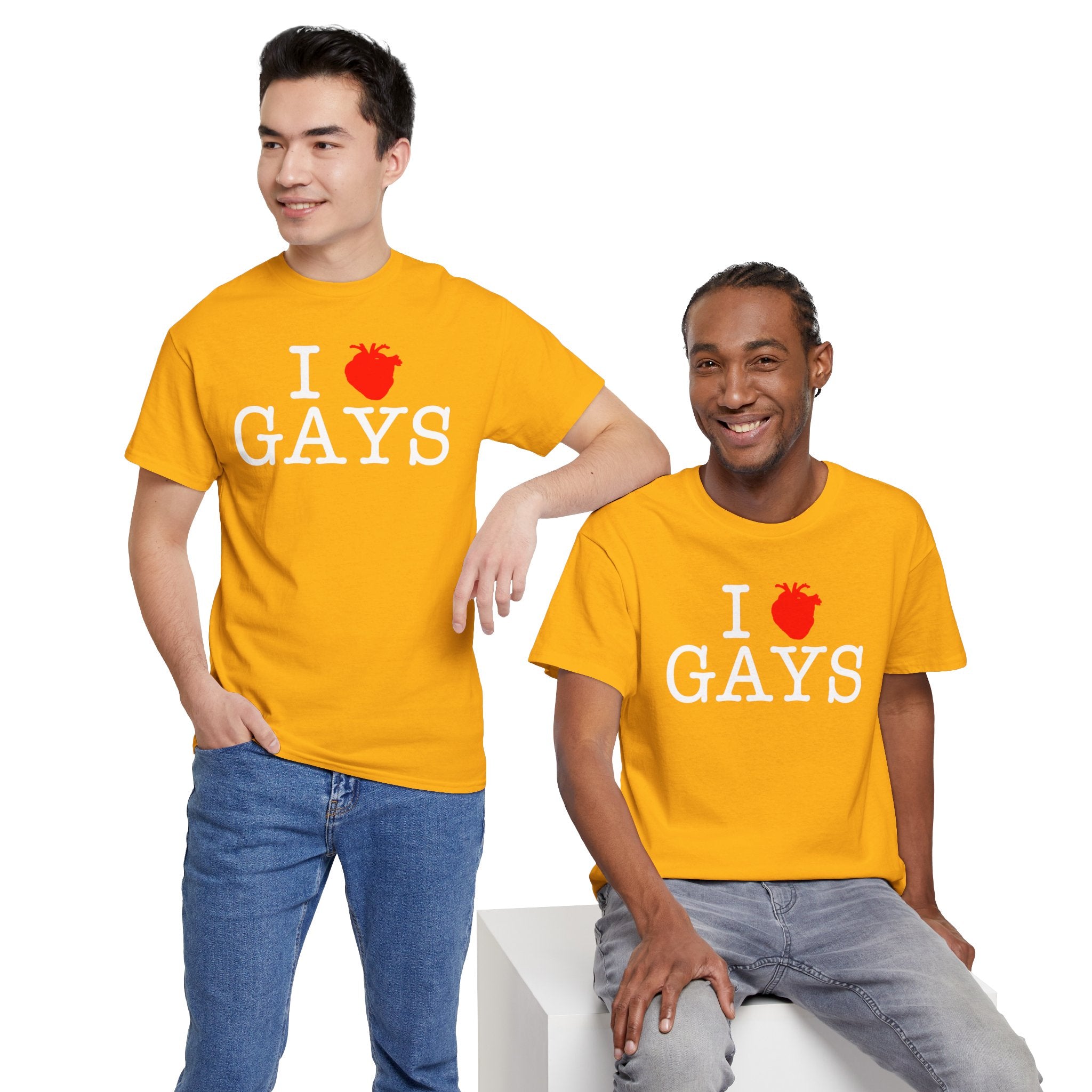 I Heart GAYS (White Text) — Anatomical Heart Graphic Design Con Amor Studios