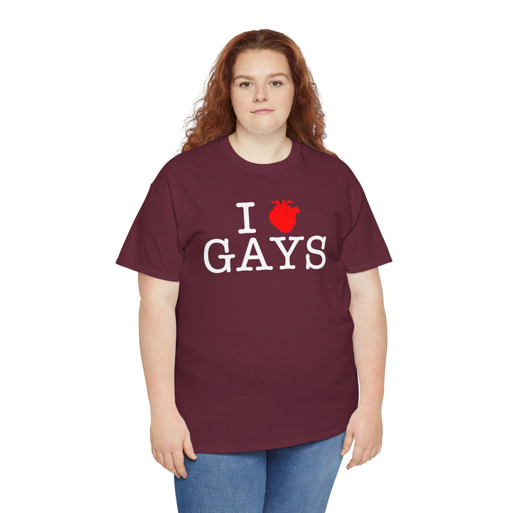 I Heart GAYS (White Text) — Anatomical Heart Graphic Design Con Amor Studios