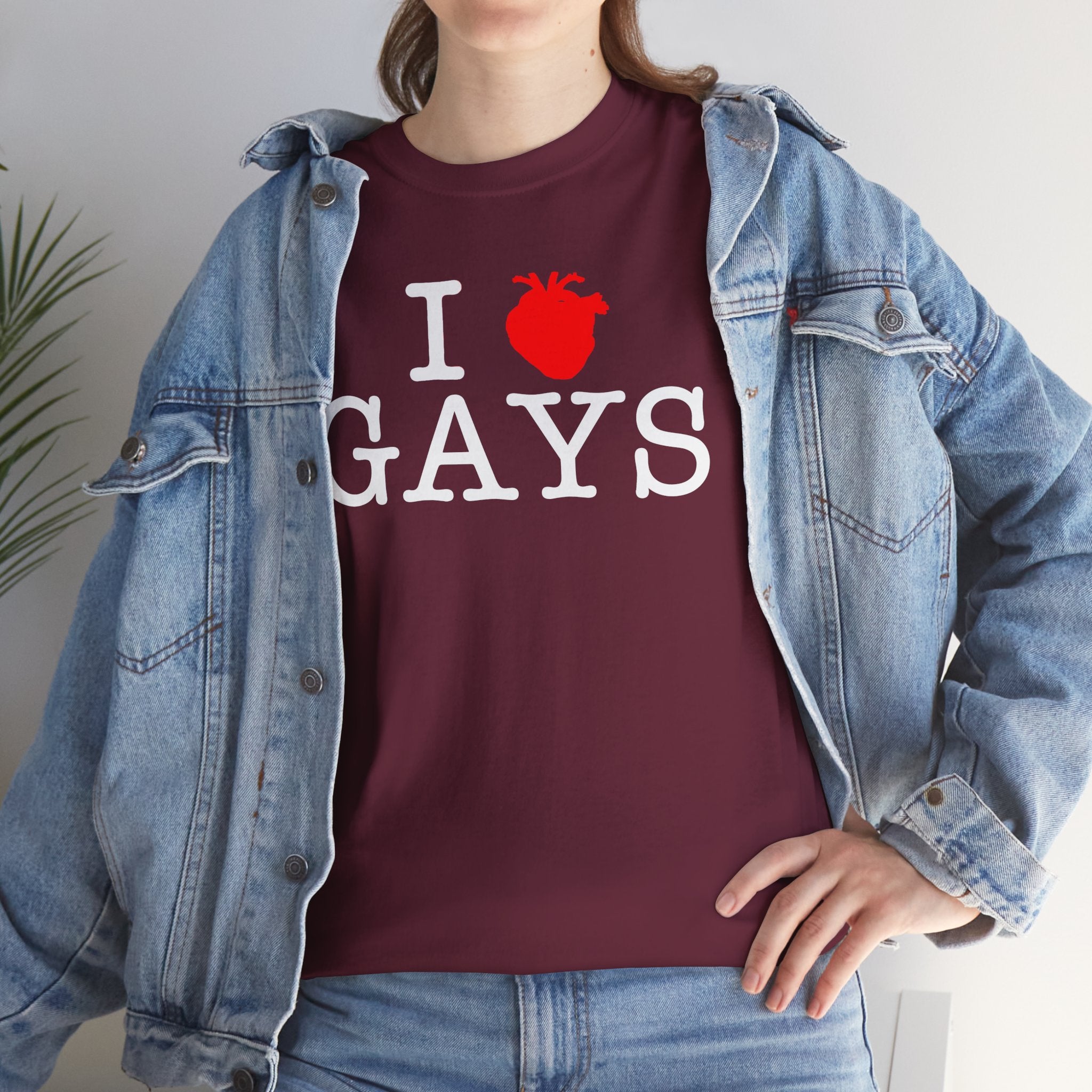 I Heart GAYS (White Text) — Anatomical Heart Graphic Design Con Amor Studios