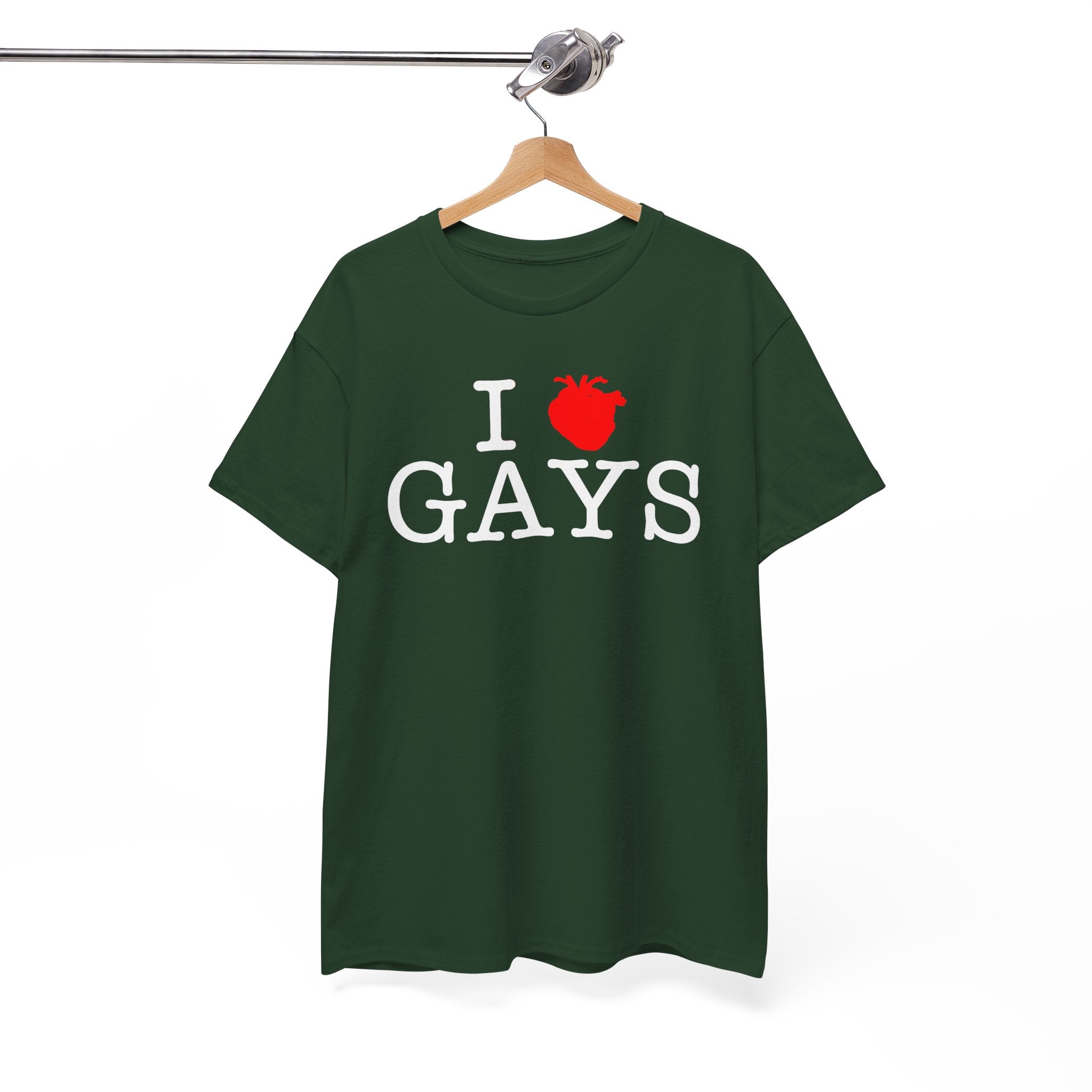 I Heart GAYS (White Text) — Anatomical Heart Graphic Design Con Amor Studios