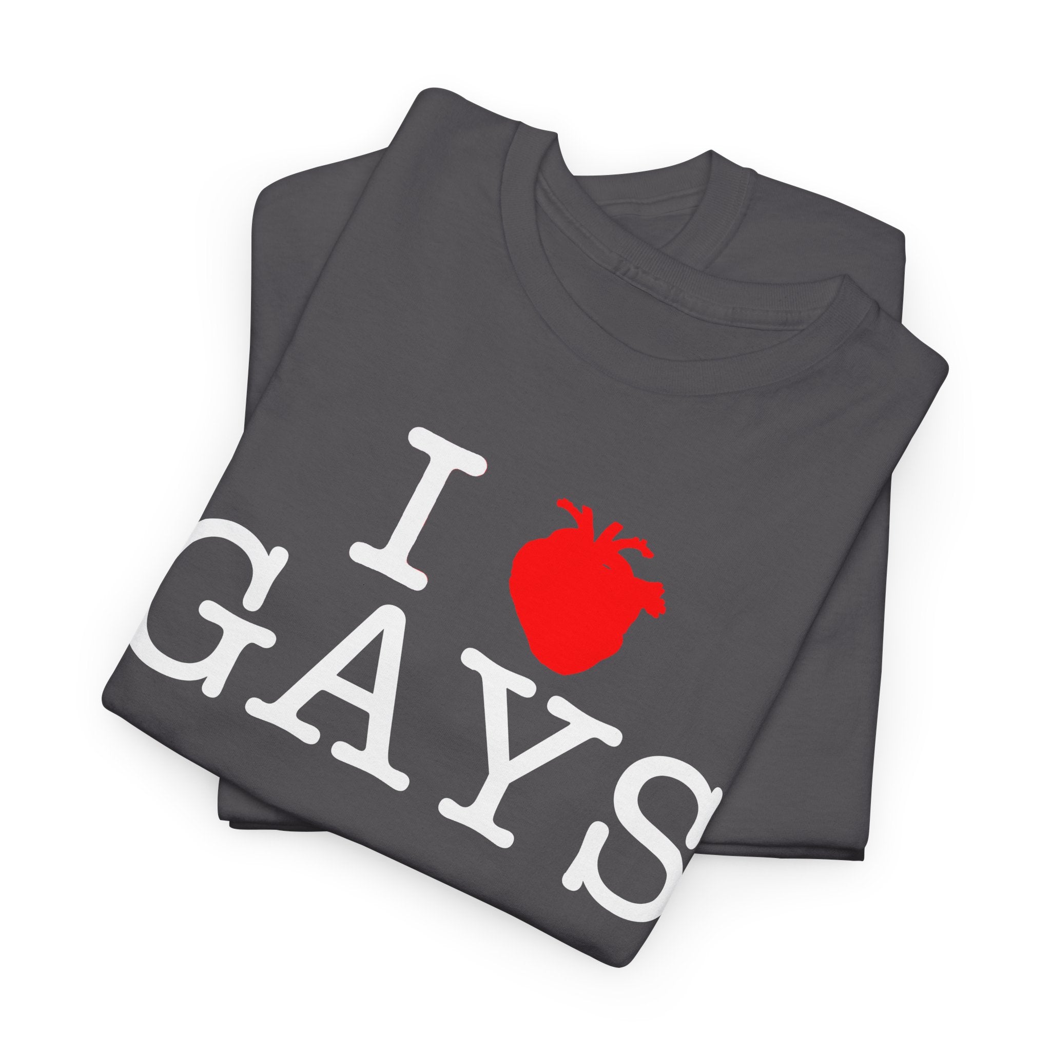 I Heart GAYS (White Text) — Anatomical Heart Graphic Design Con Amor Studios