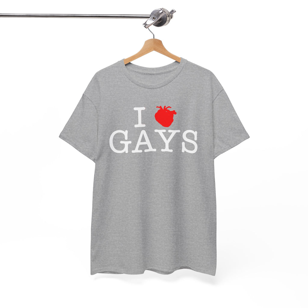 I Heart GAYS (White Text) — Anatomical Heart Graphic Design Con Amor Studios