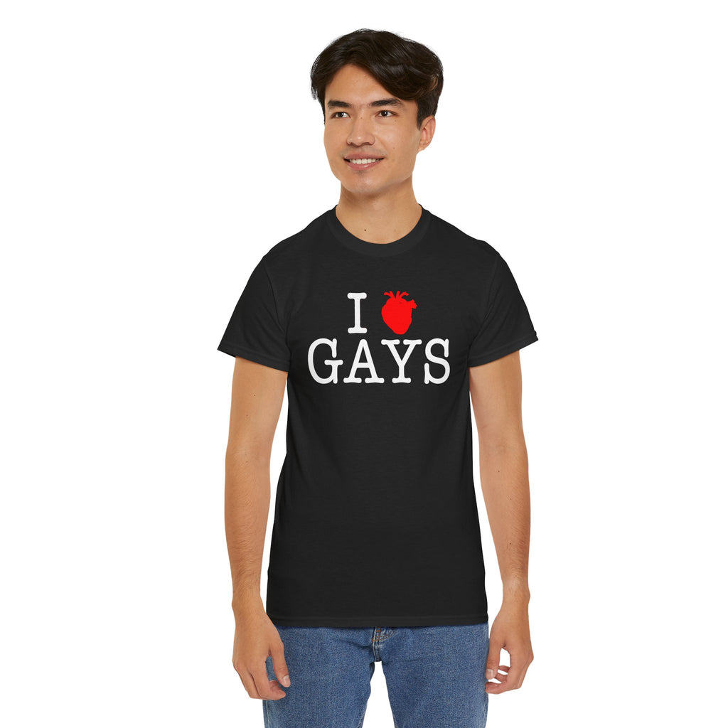 I Heart GAYS (White Text) — Anatomical Heart Graphic Design Con Amor Studios
