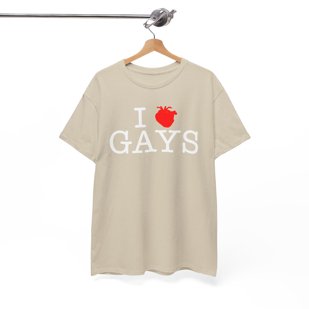 I Heart GAYS (White Text) — Anatomical Heart Graphic Design Con Amor Studios