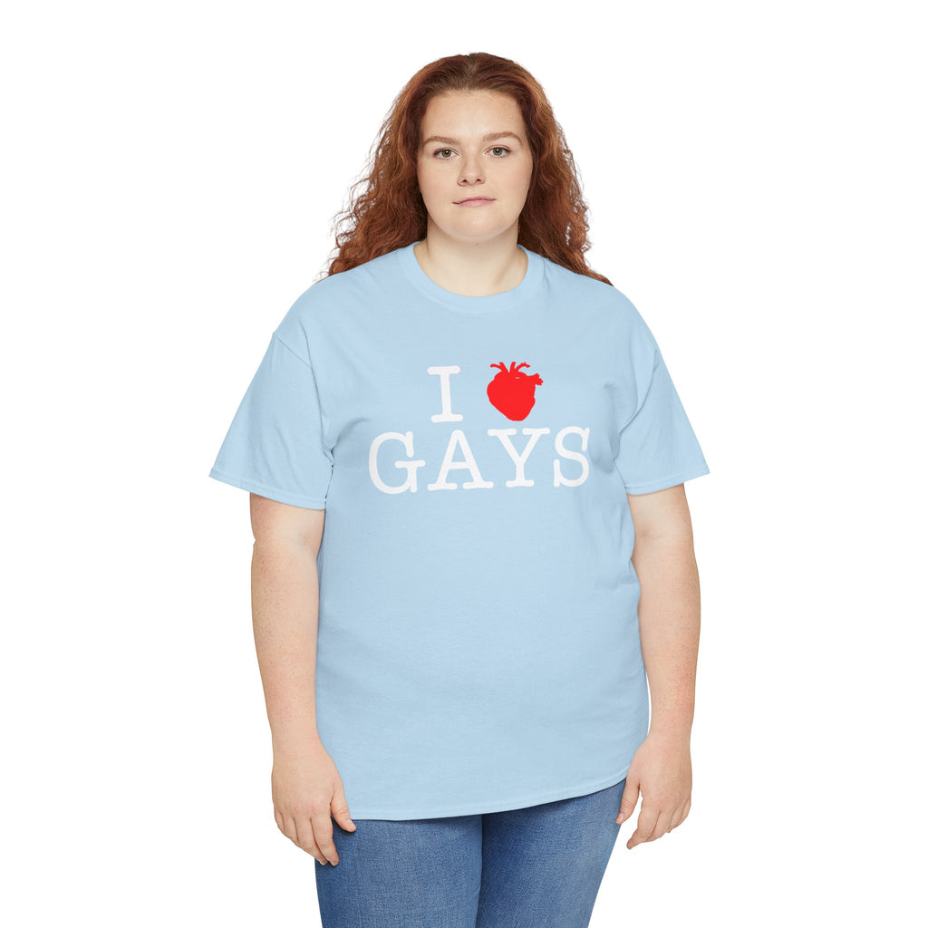 I Heart GAYS (White Text) — Anatomical Heart Graphic Design Con Amor Studios