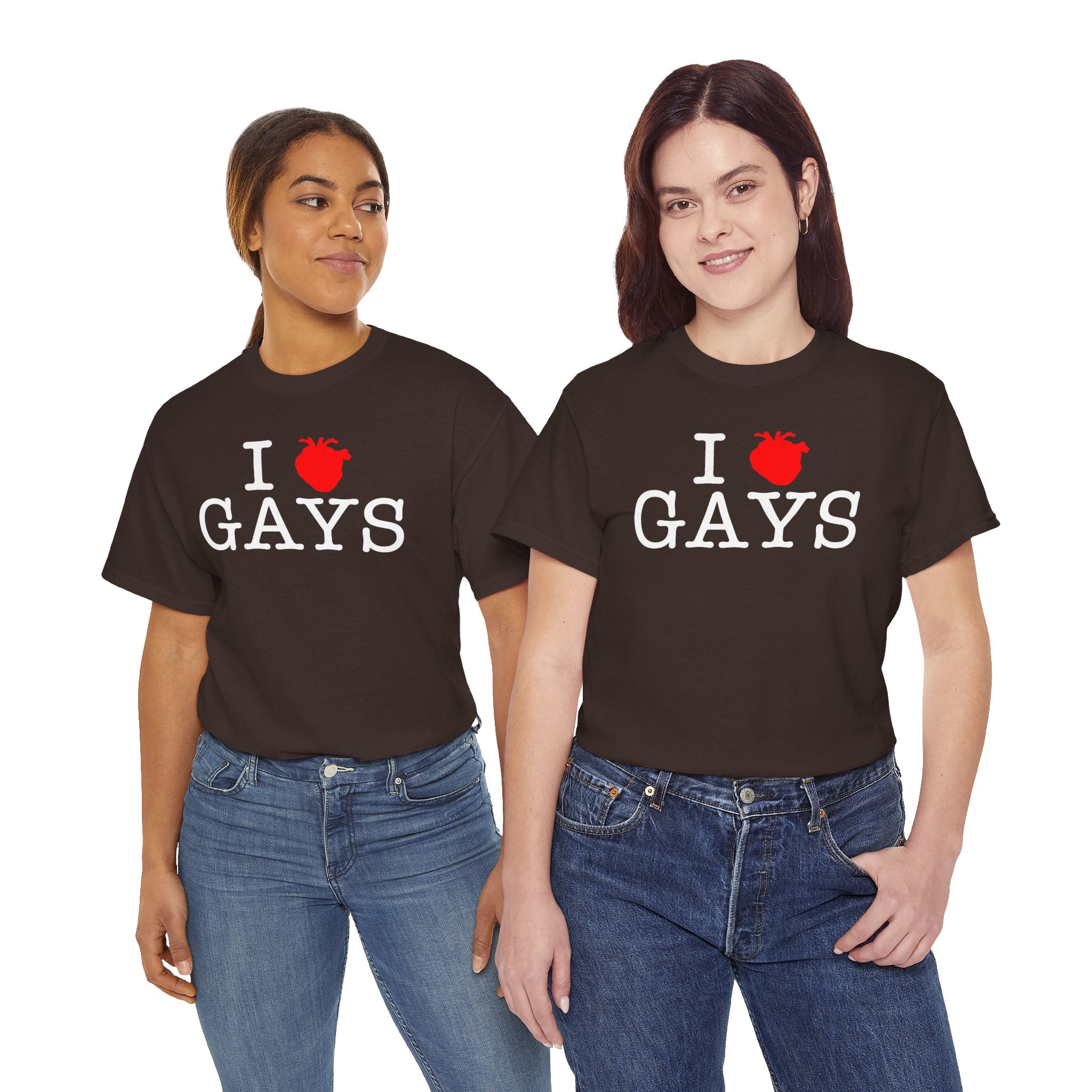 I Heart GAYS (White Text) — Anatomical Heart Graphic Design Con Amor Studios