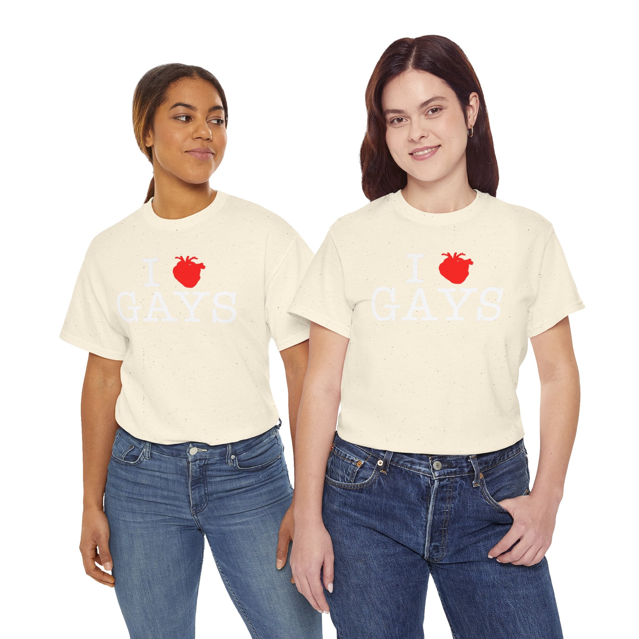 I Heart GAYS (White Text) — Anatomical Heart Graphic Design Con Amor Studios