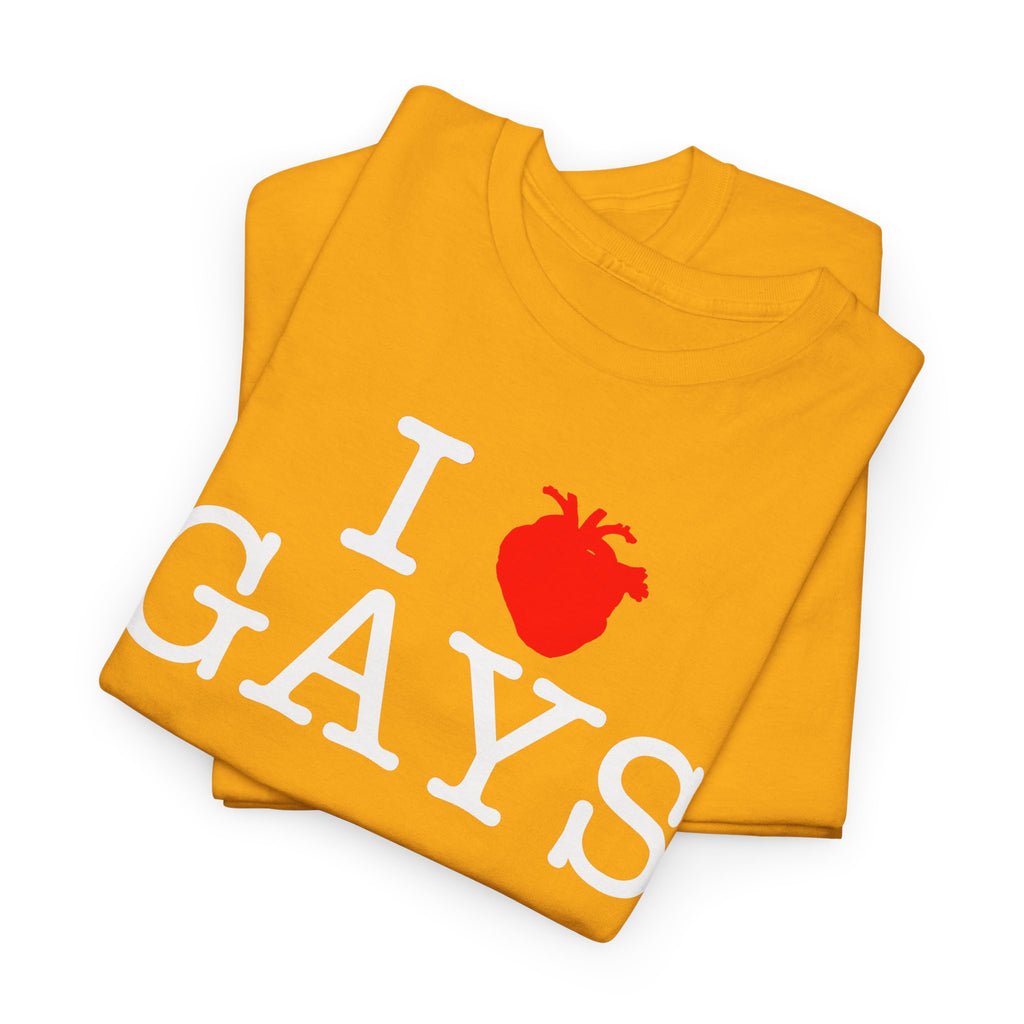 I Heart GAYS (White Text) — Anatomical Heart Graphic Design Con Amor Studios