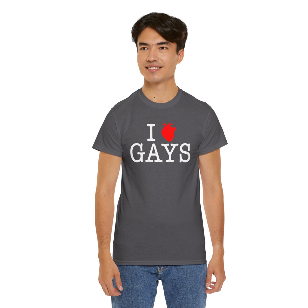 I Heart GAYS (White Text) — Anatomical Heart Graphic Design Con Amor Studios