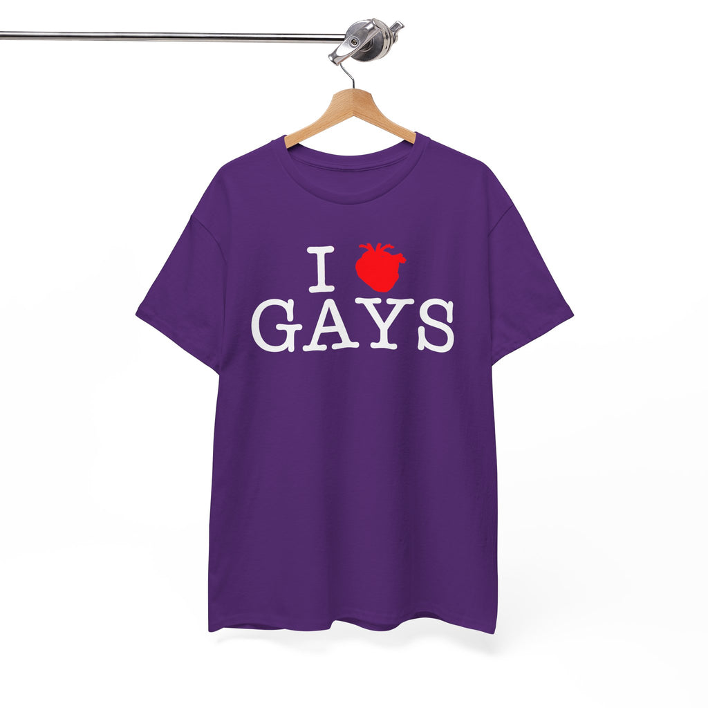 I Heart GAYS (White Text) — Anatomical Heart Graphic Design Con Amor Studios