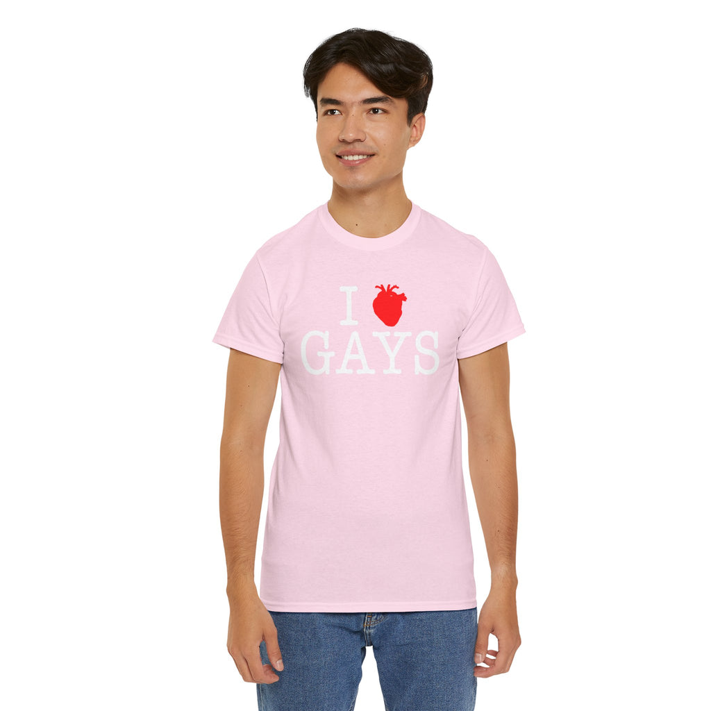 I Heart GAYS (White Text) — Anatomical Heart Graphic Design Con Amor Studios