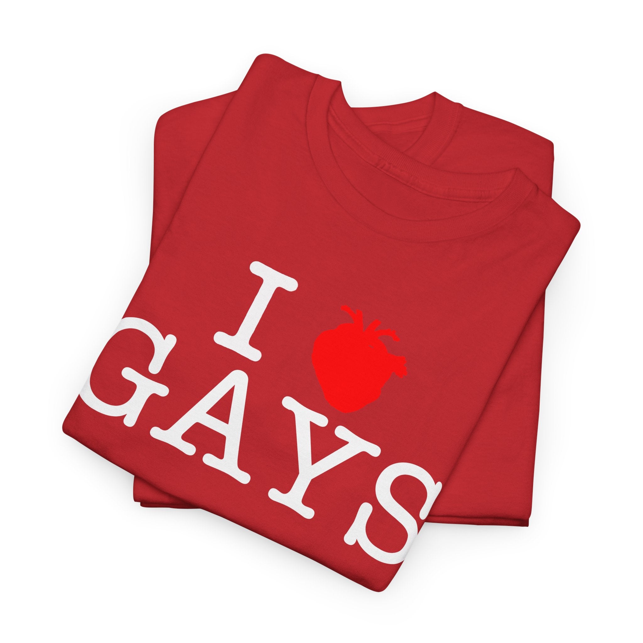 I Heart GAYS (White Text) — Anatomical Heart Graphic Design Con Amor Studios