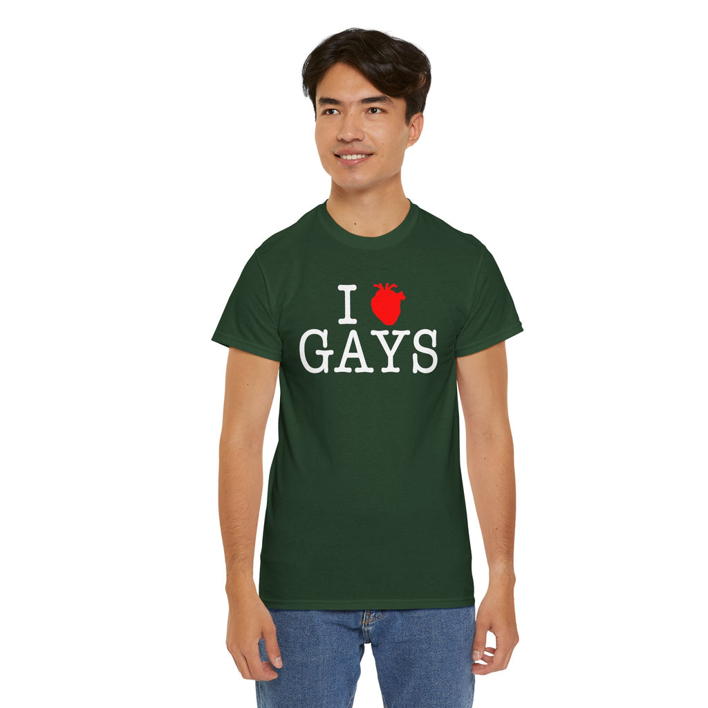 I Heart GAYS (White Text) — Anatomical Heart Graphic Design Con Amor Studios